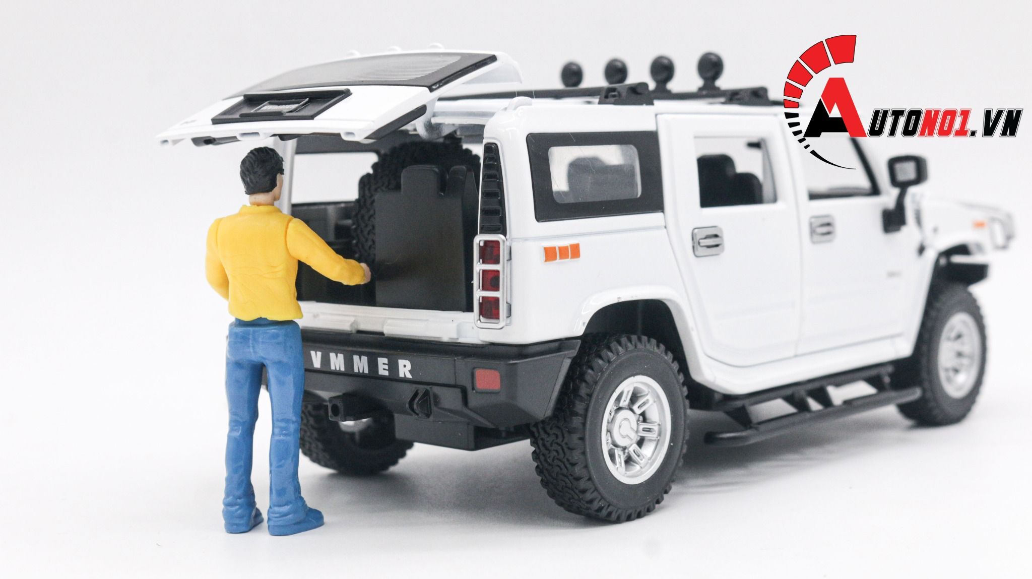 Mô hình xe ô tô Hummer H2 full open tỉ lệ 1:24 Alloy moel K2-25-A OT170