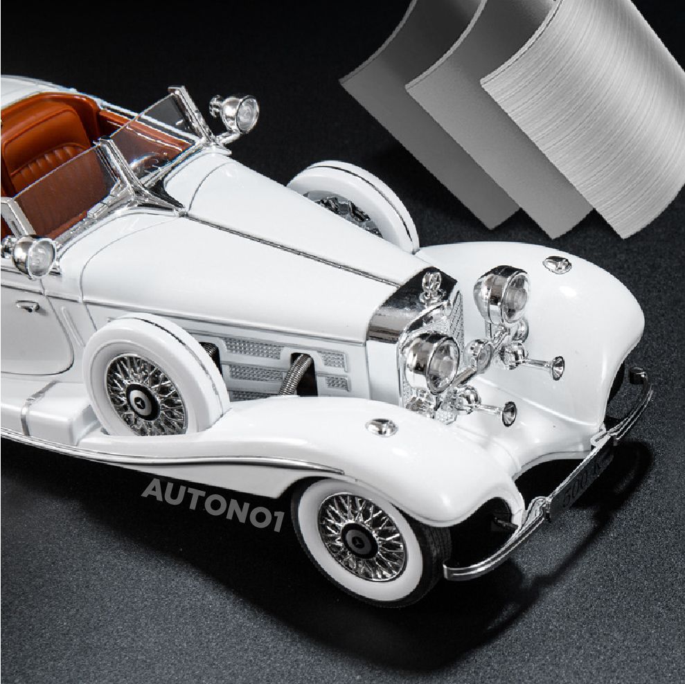 Mô hình xe Mercedes-Benz 500K full open - có đèn - âm thanh tỉ lệ 1:18 OK Model OT18002