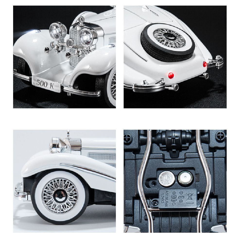 Mô hình xe Mercedes-Benz 500K full open - có đèn - âm thanh tỉ lệ 1:18 OK Model OT18002