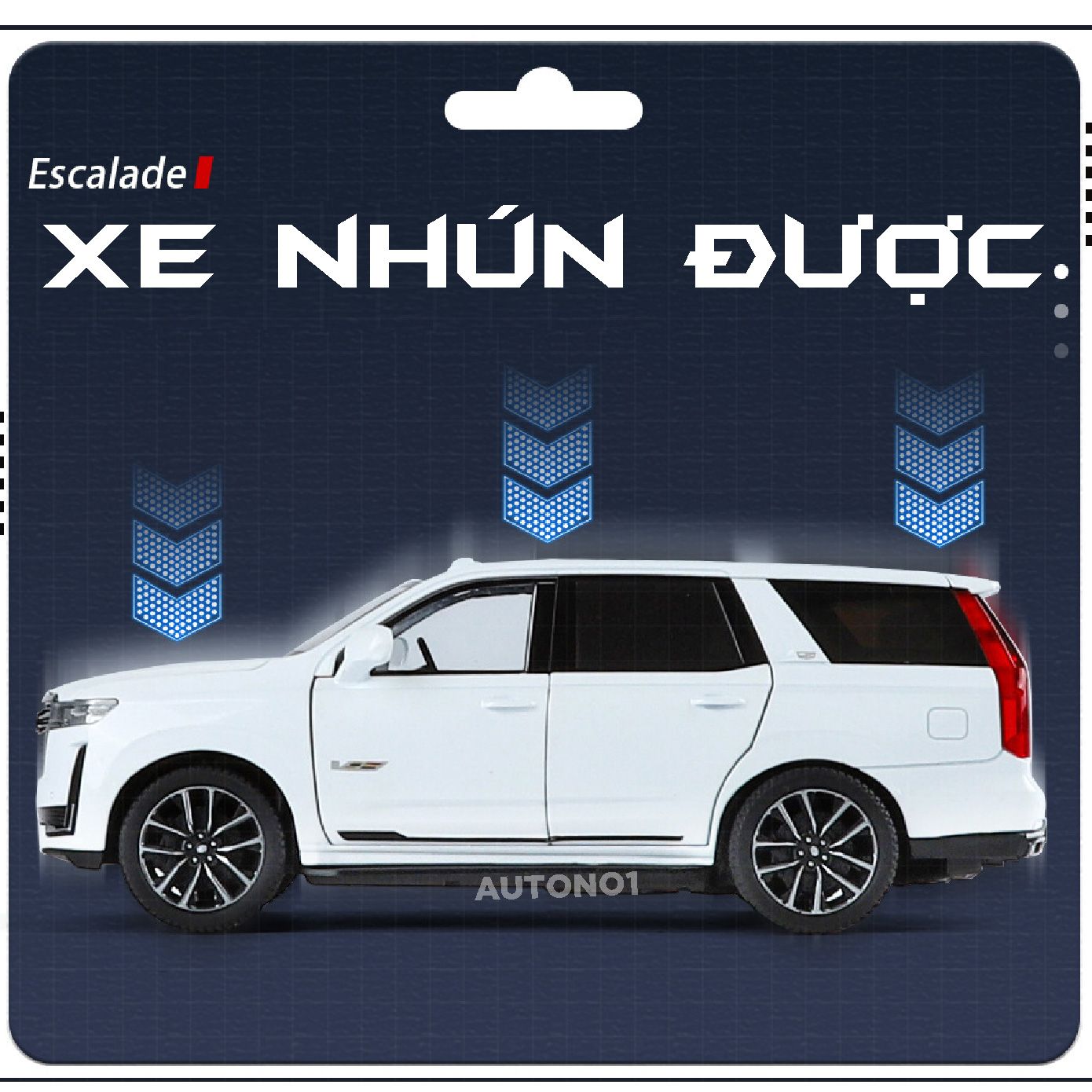 Mô hình xe Cadillac Escalade full open - có đèn - âm thanh tỉ lệ 1:24 OK Model OT24012