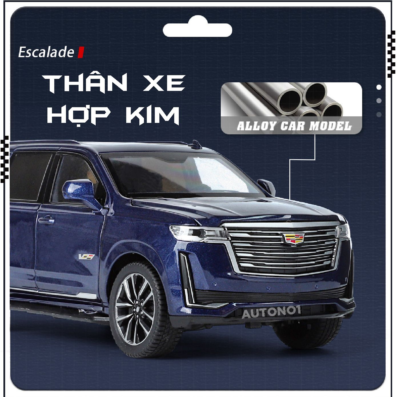 Mô hình xe Cadillac Escalade full open - có đèn - âm thanh tỉ lệ 1:24 OK Model OT24012