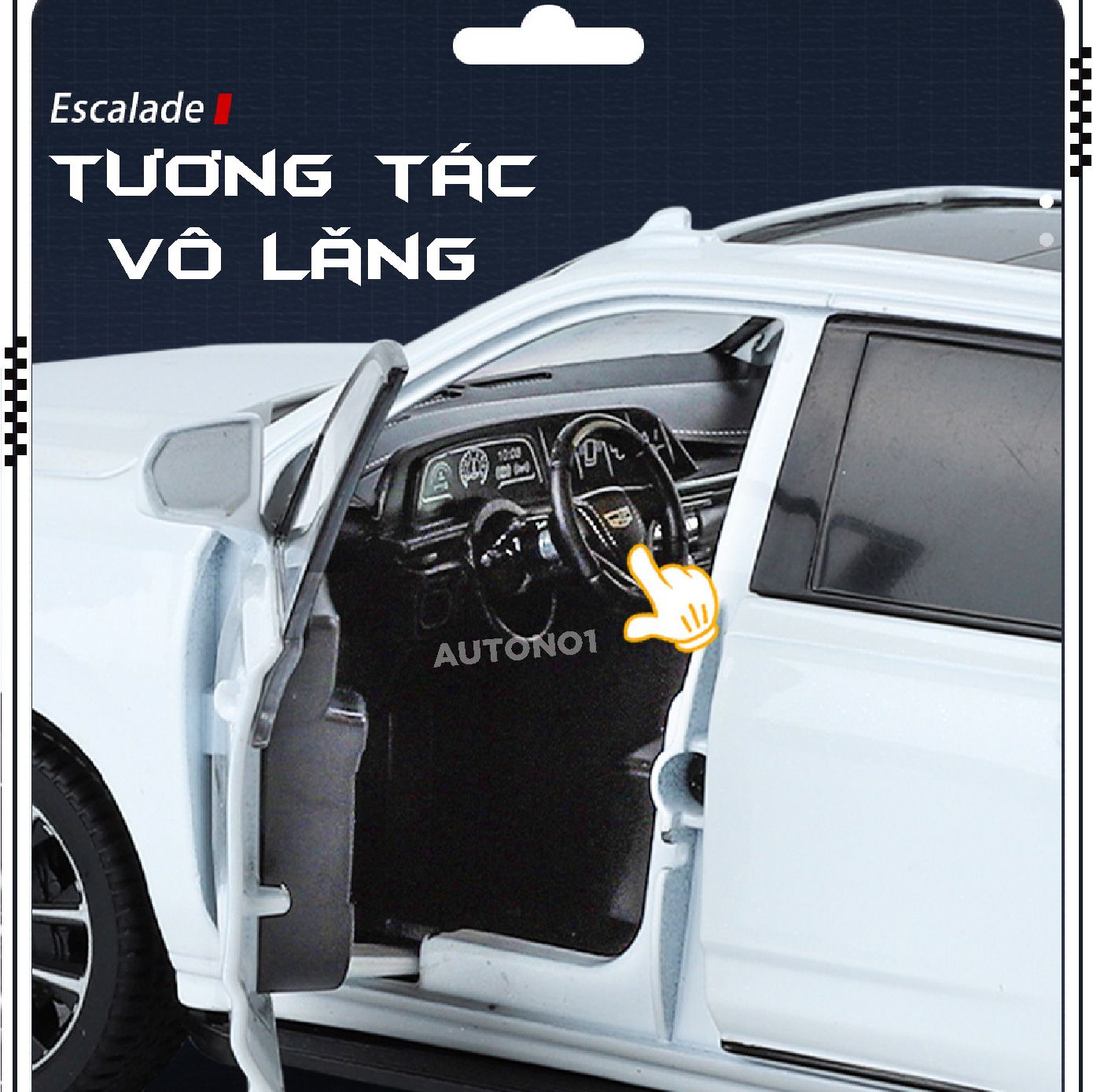 Mô hình xe Cadillac Escalade full open - có đèn - âm thanh tỉ lệ 1:24 OK Model OT24012
