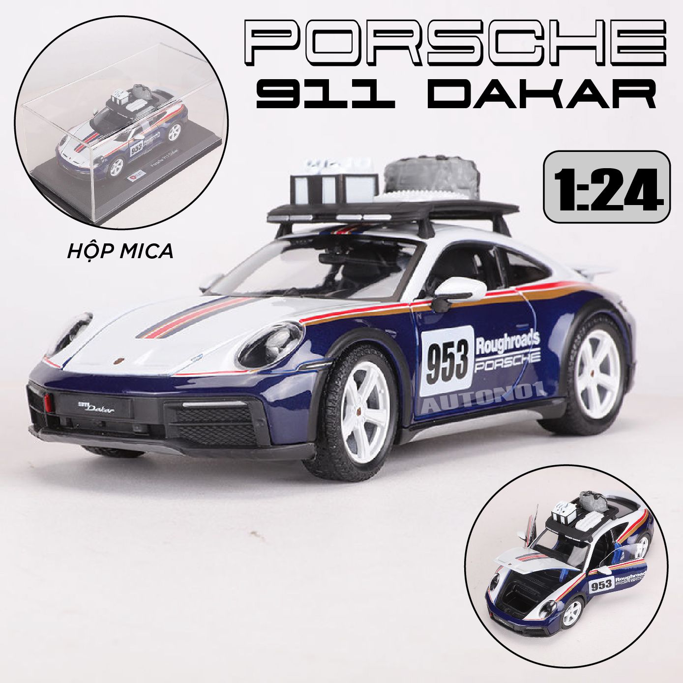 Mô hình xe có đế kèm hộp mica các hãng Lamborghini - Porsche - Ferrari tỉ lệ 1:24 Bburago OT24024