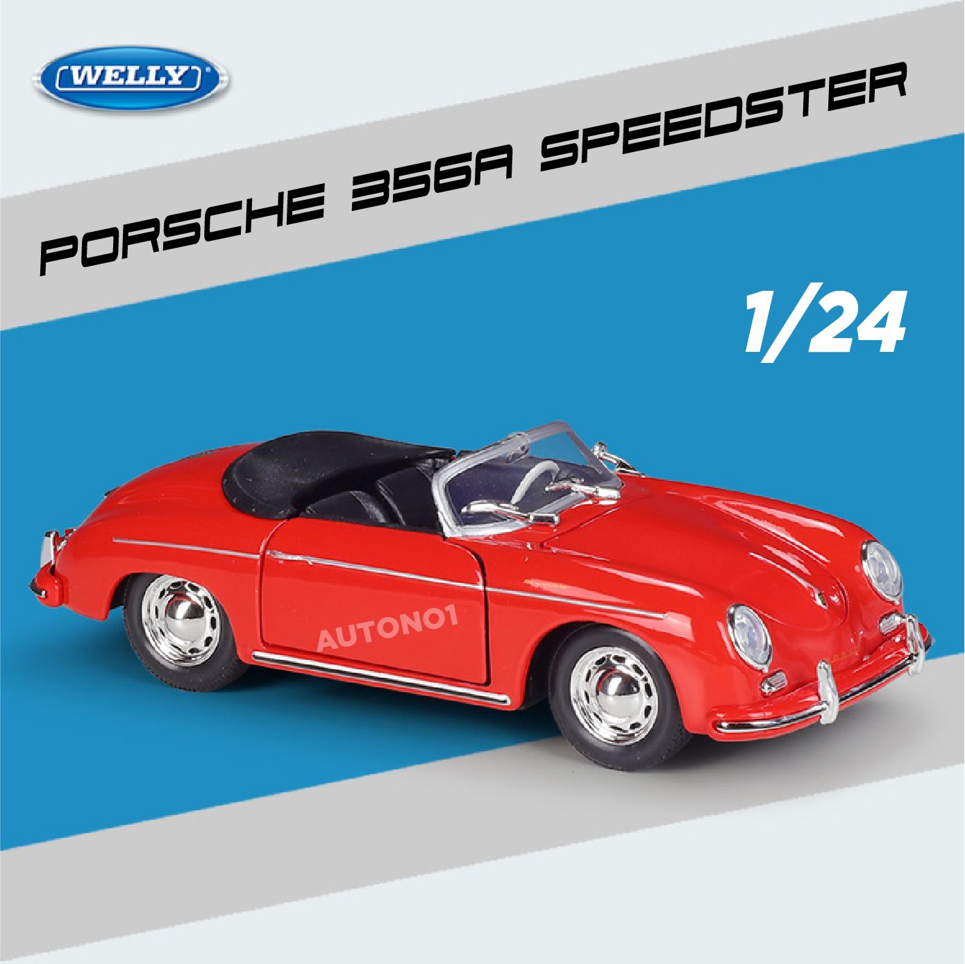 Mô hình xe Porsche 356A Speedster tỉ lệ 1:24 Welly OT24027