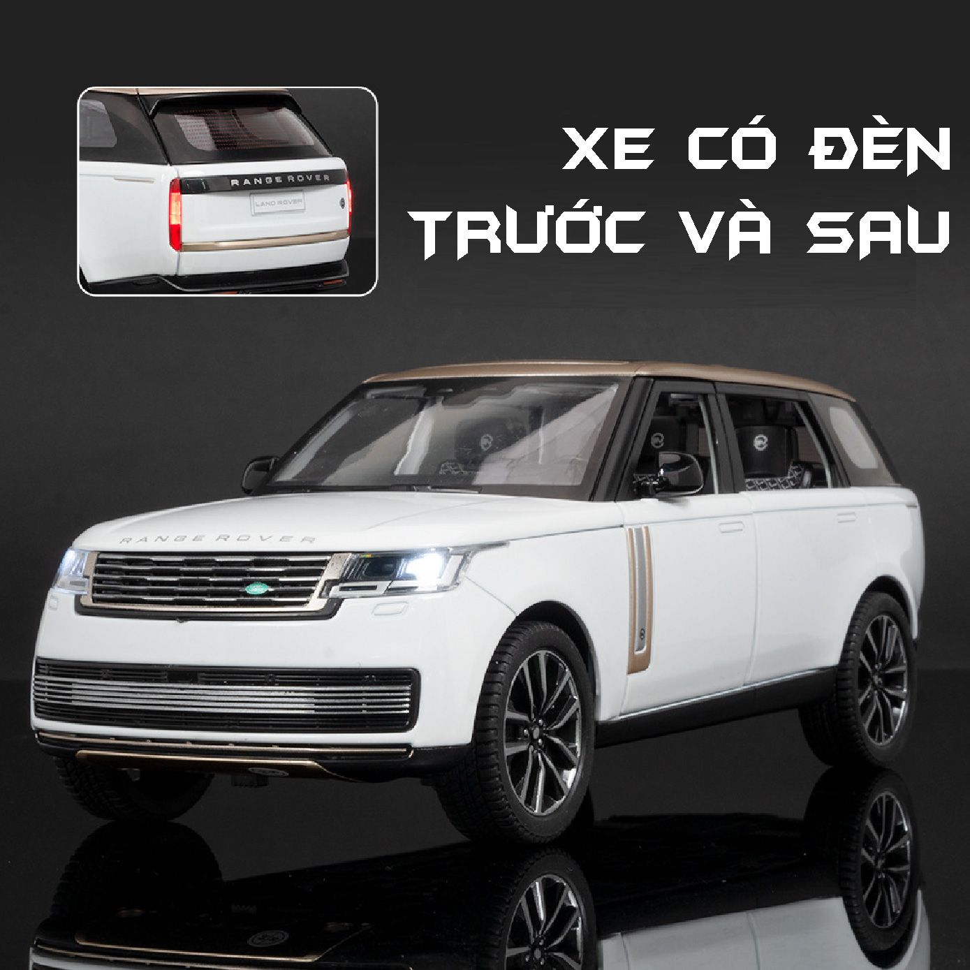 Mô hình xe Land Rover Range Rover SV2022 full open - có đèn - âm thanh tỉ lệ 1:24 Alloy Model OT24044