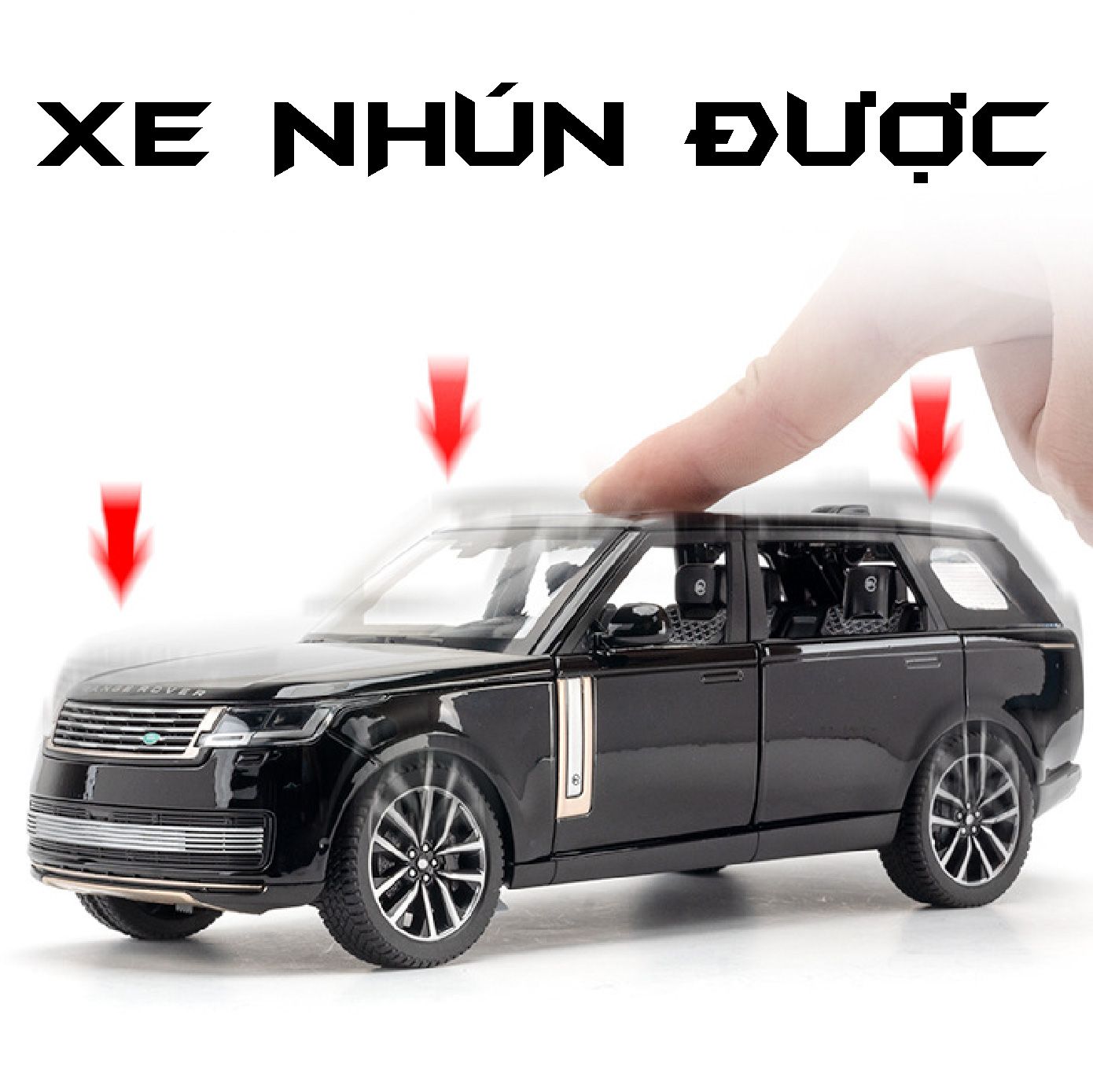 Mô hình xe Land Rover Range Rover SV2022 full open - có đèn - âm thanh tỉ lệ 1:24 Alloy Model OT24044