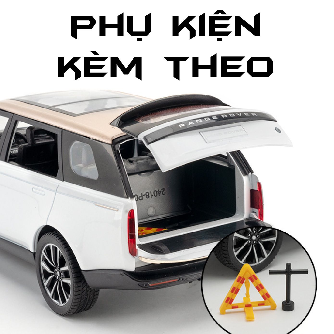 Mô hình xe Land Rover Range Rover SV2022 full open - có đèn - âm thanh tỉ lệ 1:24 Alloy Model OT24044