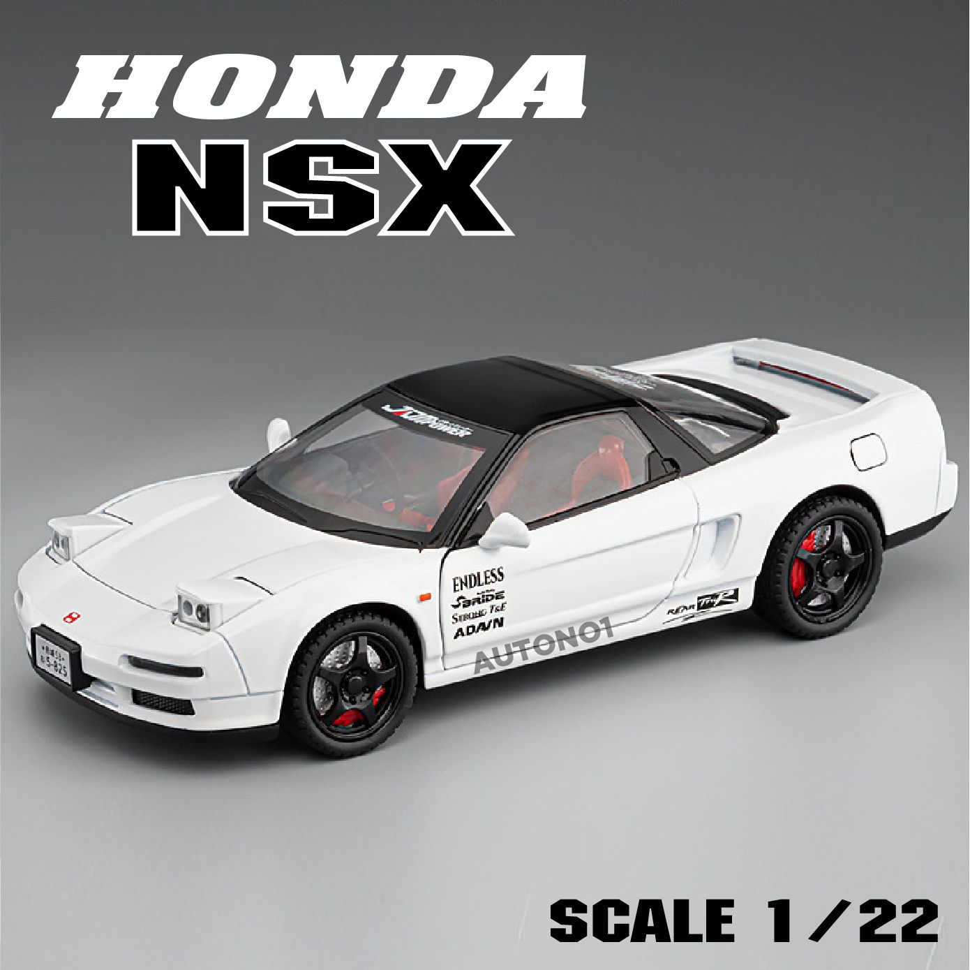 Mô hình xe Honda NSX NA1 full open - có đèn - âm thanh tỉ lệ 1:22 Jiaye Model OT24047