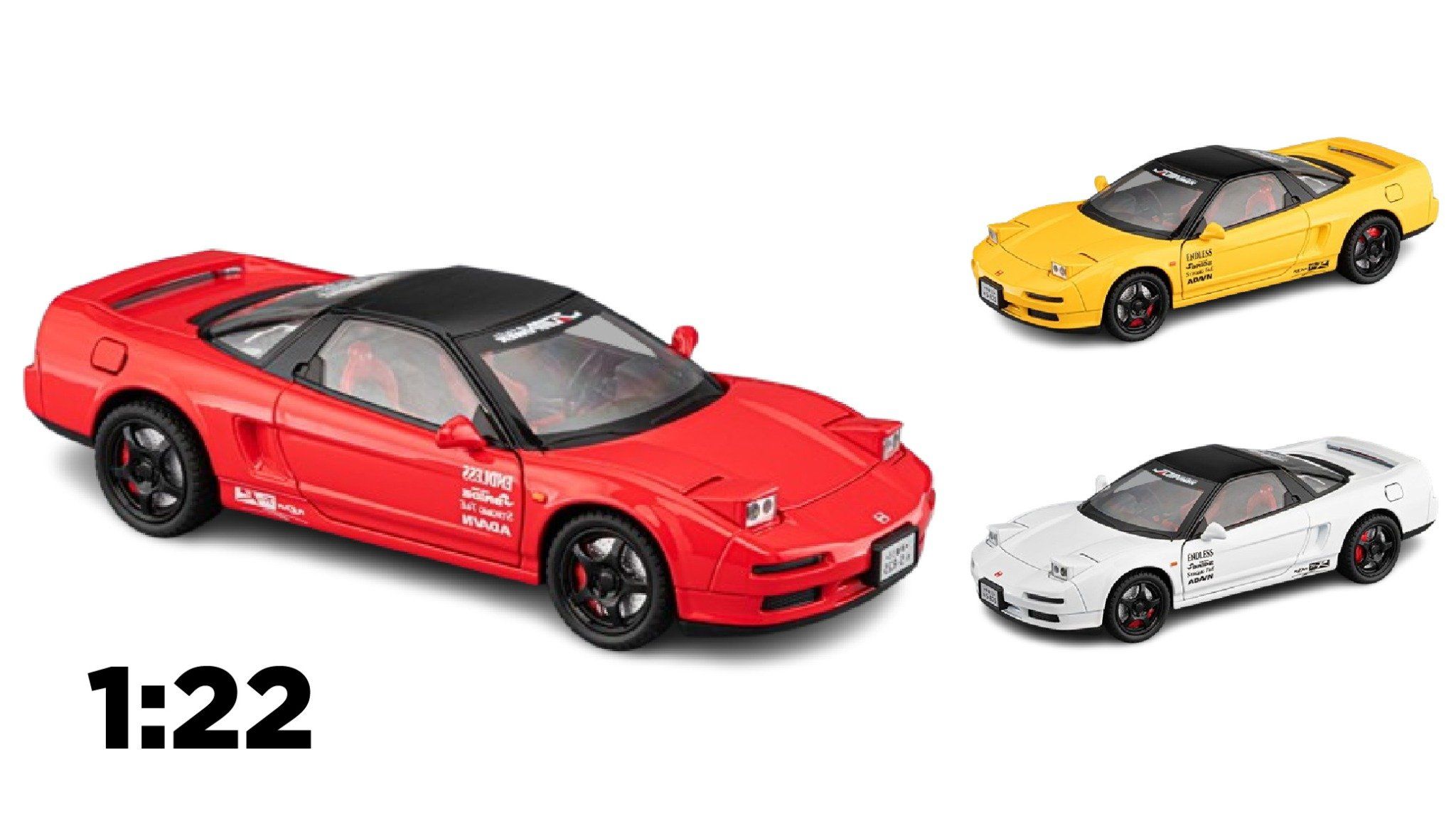 Mô hình xe Honda NSX NA1 full open - có đèn - âm thanh tỉ lệ 1:22 Jiaye Model OT24047