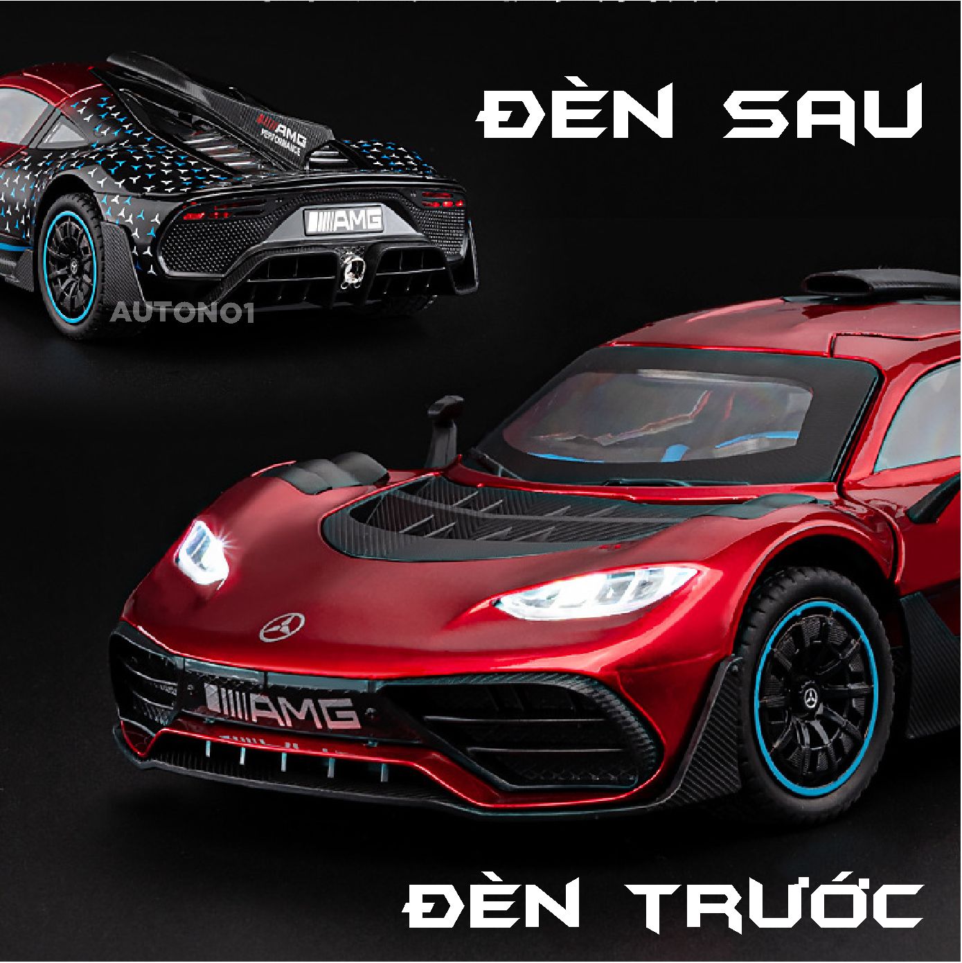 Mô hình xe Mercedes-AMG One full open - có đèn - âm thanh tỉ lệ 1:24 Chezhi