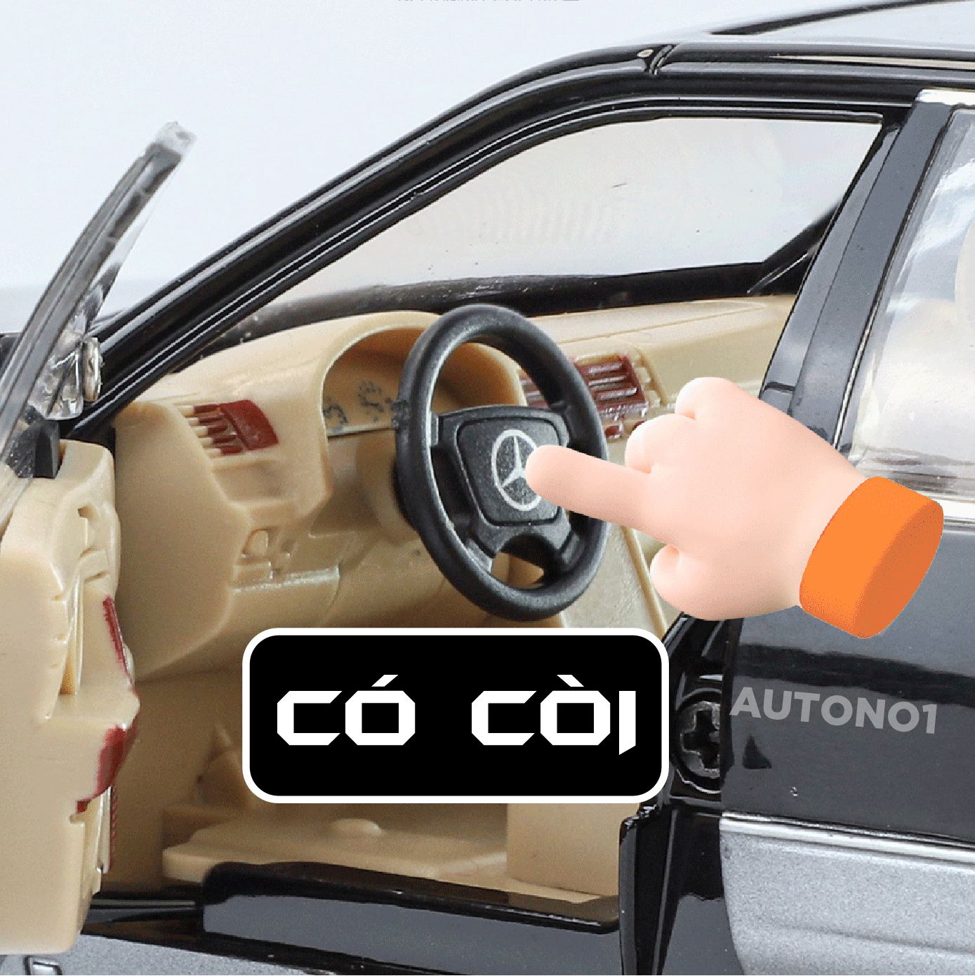 Mô hình xe Mercedes-Benz W140 320SEL full open - full kính tỉ lệ 1:24 Jinlifang OT24051