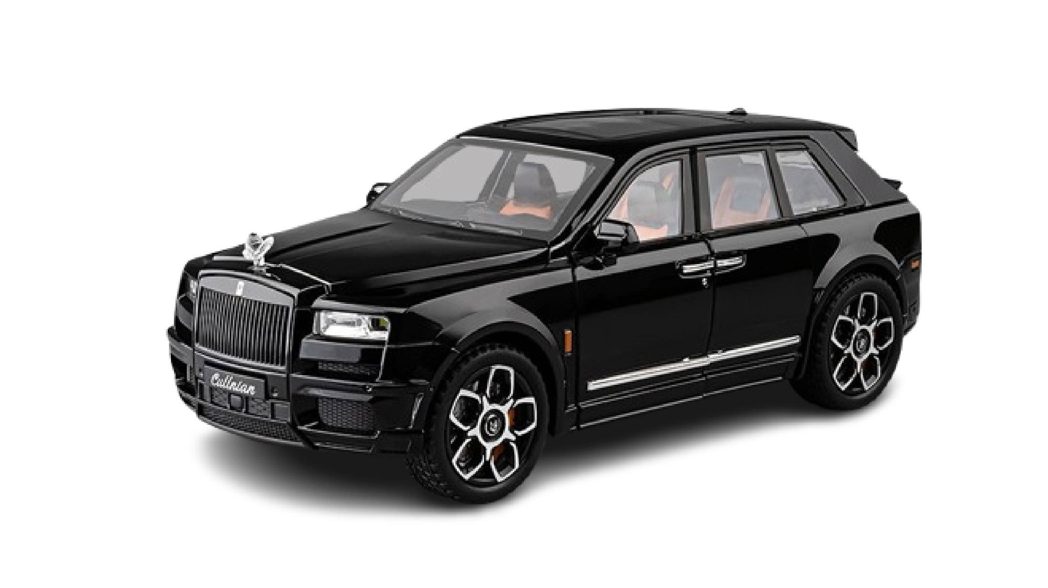 Mô hình xe Rolls Royce Cullinan Black Badge BB có đèn full open tỉ lệ 1:20 1:24 Chezhi Model OT24055