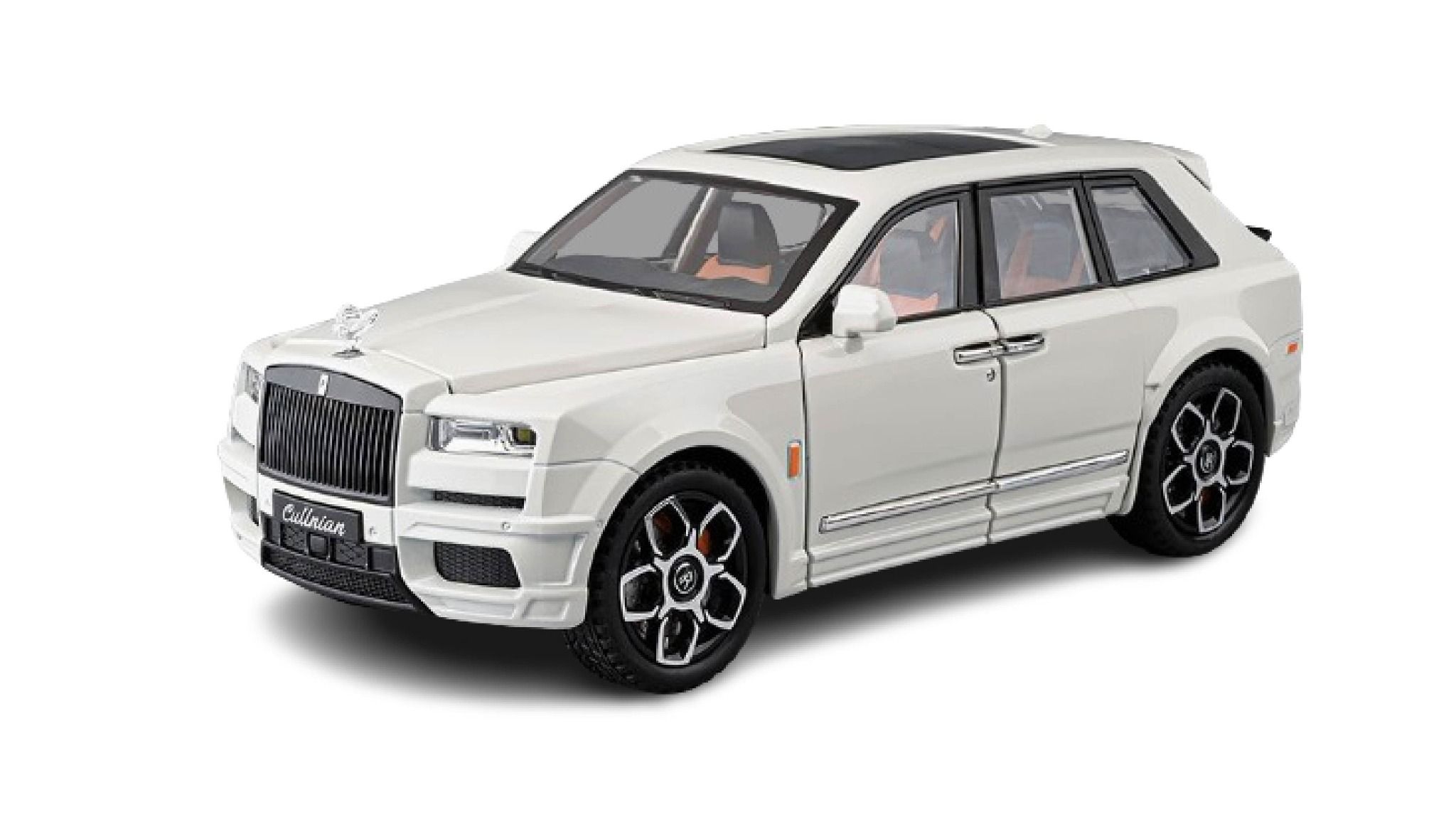 Mô hình xe Rolls Royce Cullinan Black Badge BB có đèn full open tỉ lệ 1:20 1:24 Chezhi Model OT24055
