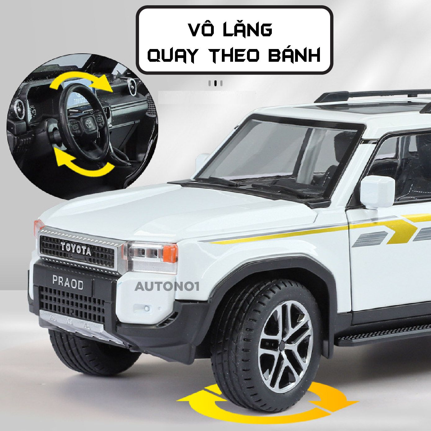 Mô hình xe Toyota Land Cruiser Prado LC250 tỉ lệ 1:24 JIN LIFANG OT24065