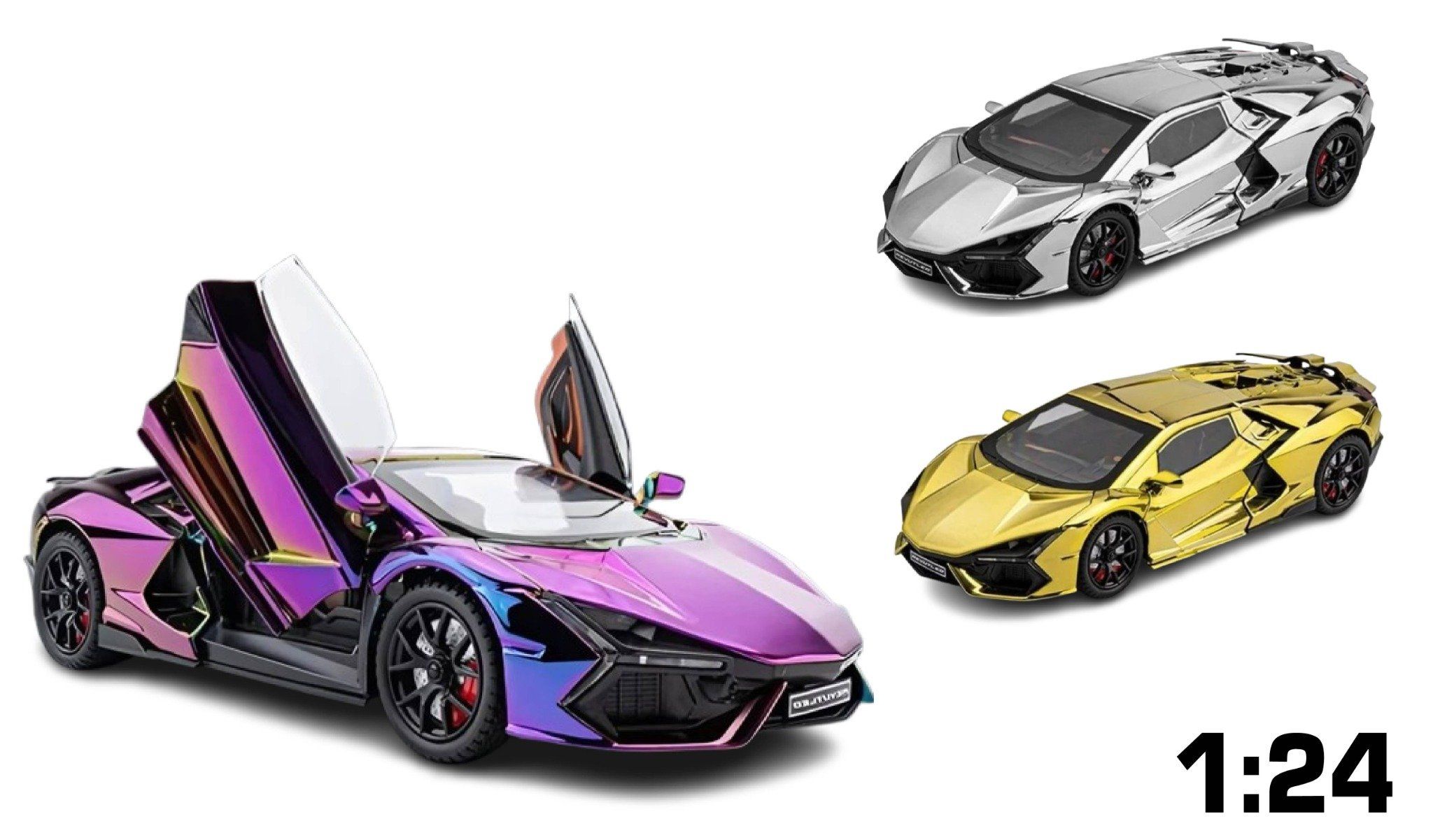 Mô hình xe Lamborghini Revuelto phun khói tỉ lệ 1:24 Chezhi OT24075