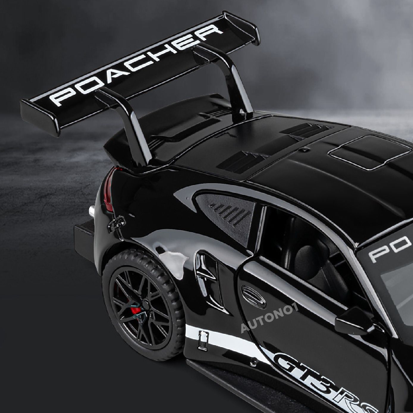 Mô hình xe Porsche GT3 RS full open - có đèn - âm thanh tỉ lệ 1:32 Alloy Model OT32006