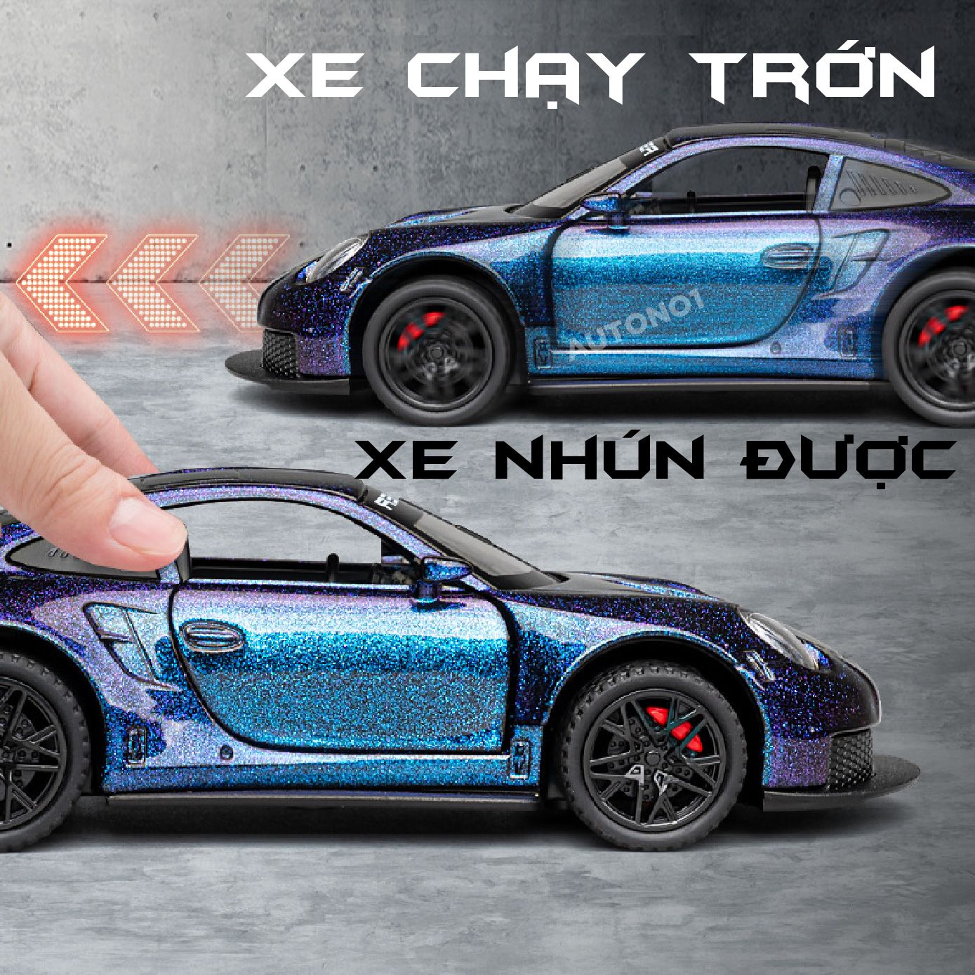 Mô hình xe Porsche GT3 RS full open - có đèn - âm thanh tỉ lệ 1:32 Alloy Model OT32006
