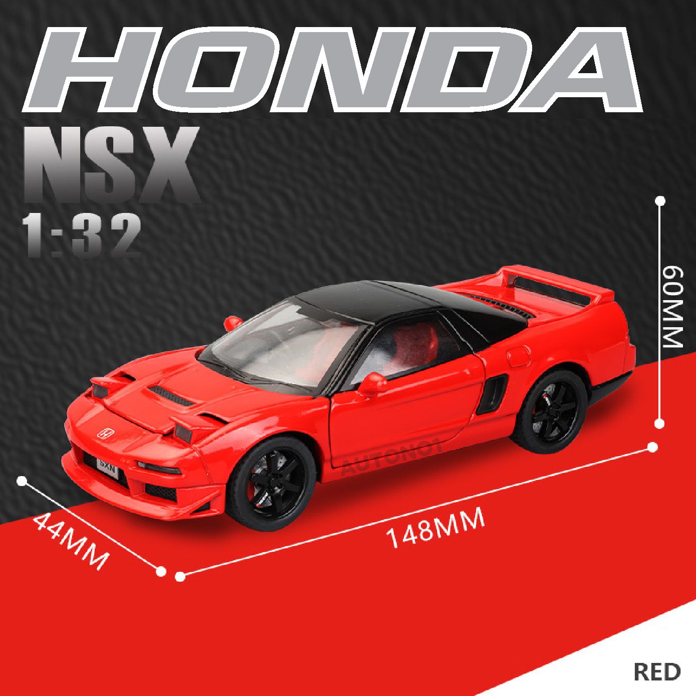 Mô hình xe Honda NSX full open - đánh lái tỉ lệ 1:32 Alloy Model OT32008