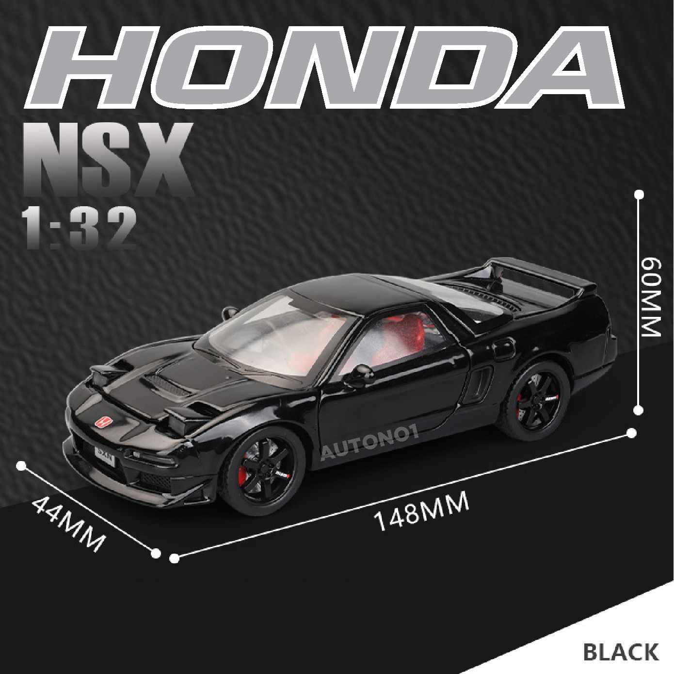 Mô hình xe Honda NSX full open - đánh lái tỉ lệ 1:32 Alloy Model OT32008