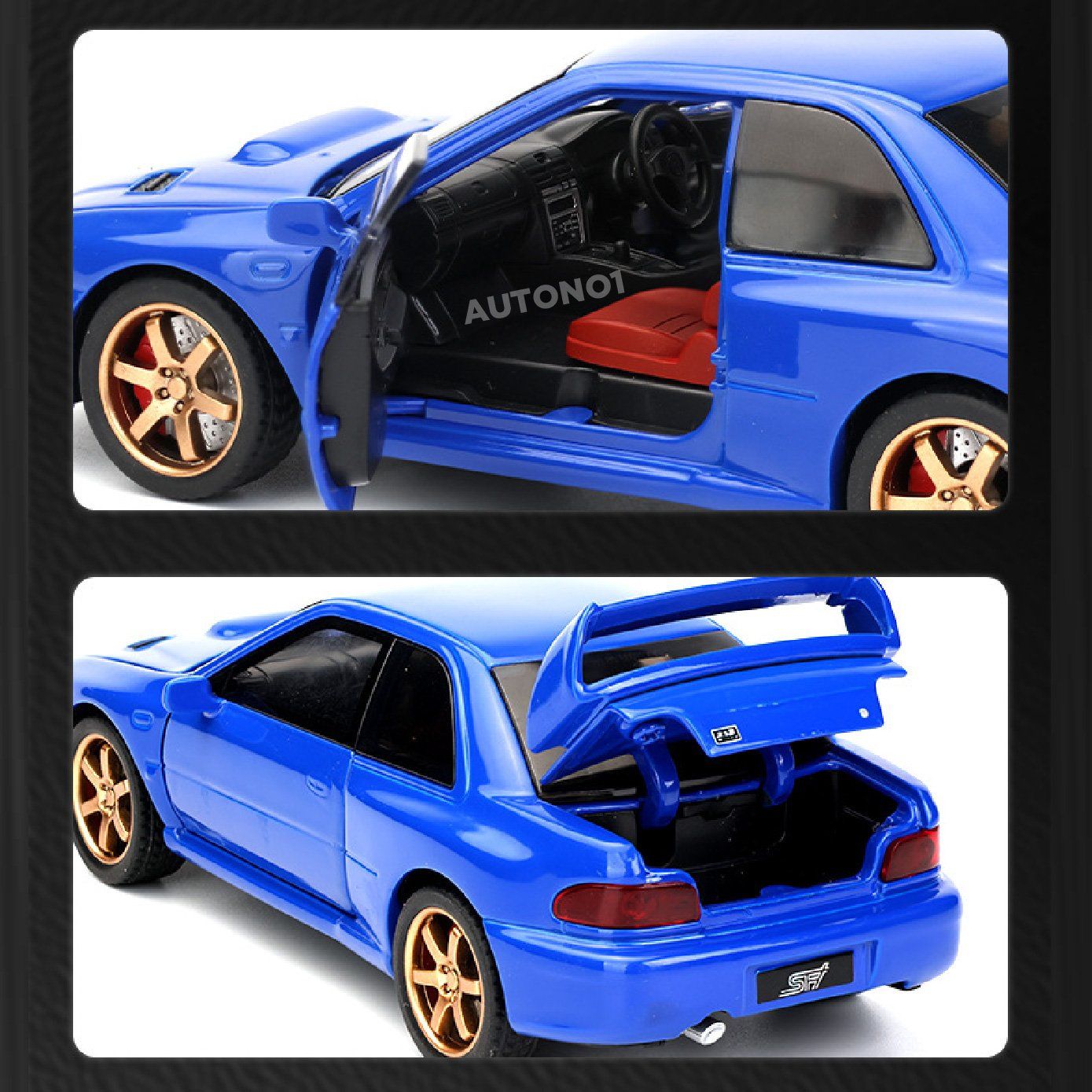 Mô hình xe Subaru Impreza WRX Type R STi Version IV full open - đánh lái tỉ lệ 1:32 Alloy Model OT32010