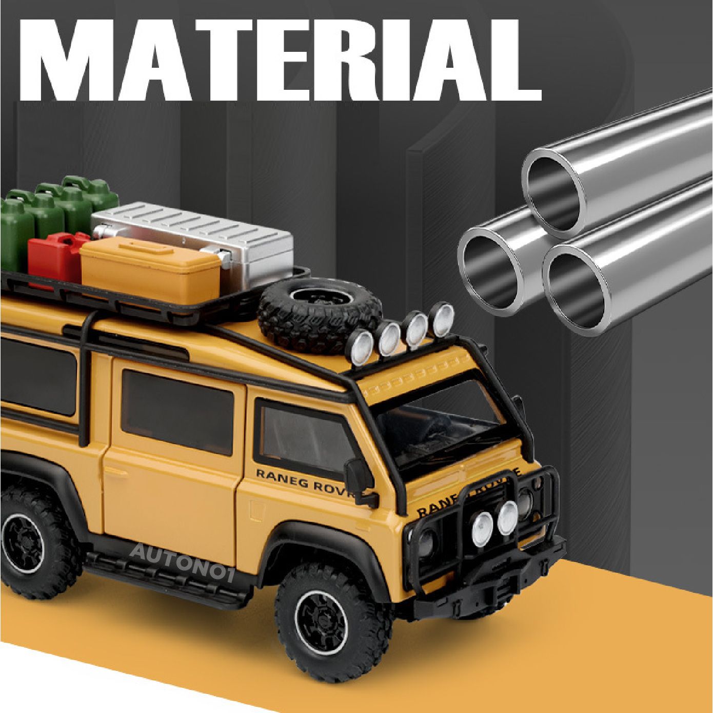 Mô hình xe Land Rover Defender Van Concept full kính - đánh lái tỉ lệ 1:32 Alloy Model OT32011
