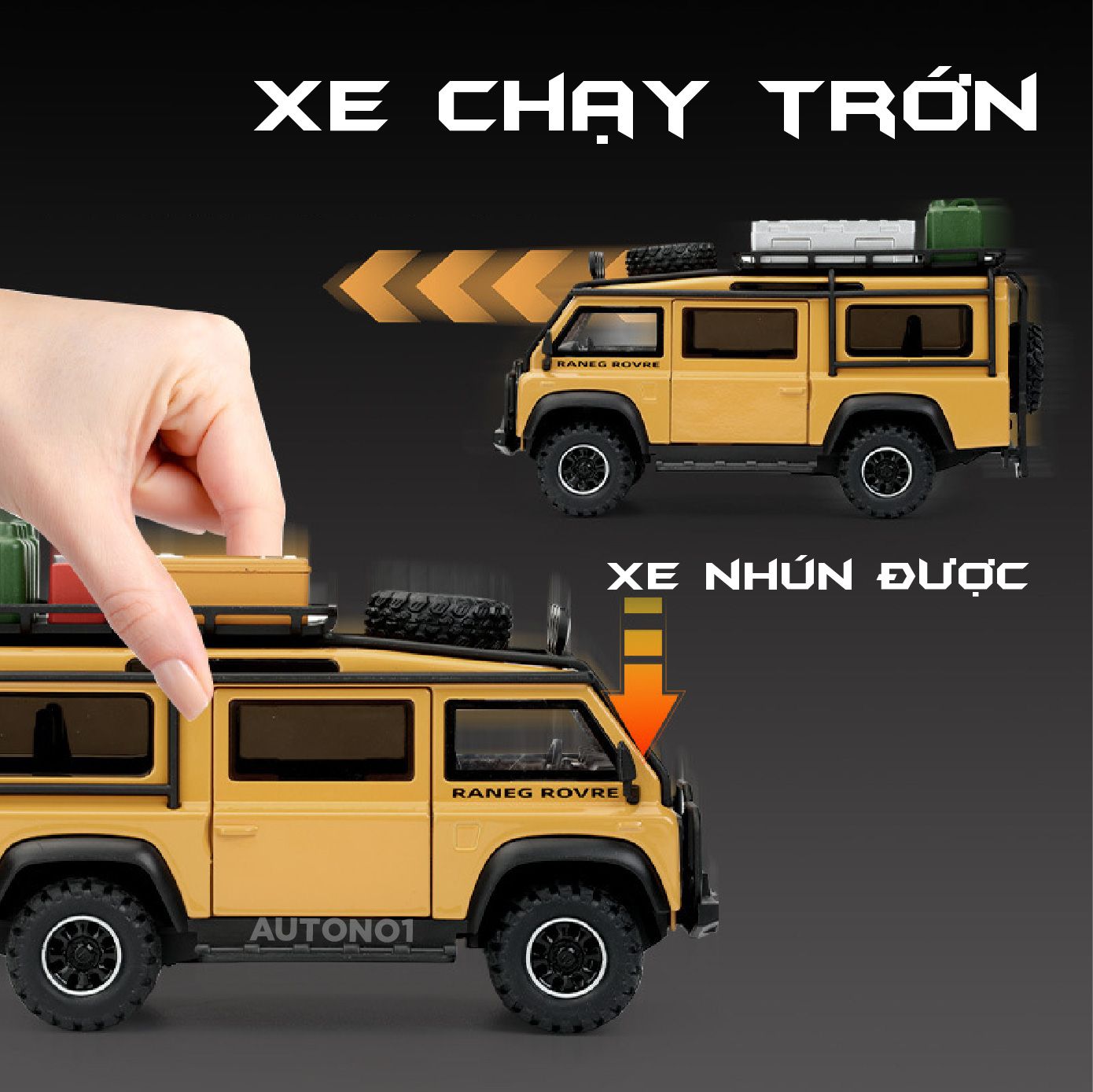 Mô hình xe Land Rover Defender Van Concept full kính - đánh lái tỉ lệ 1:32 Alloy Model OT32011
