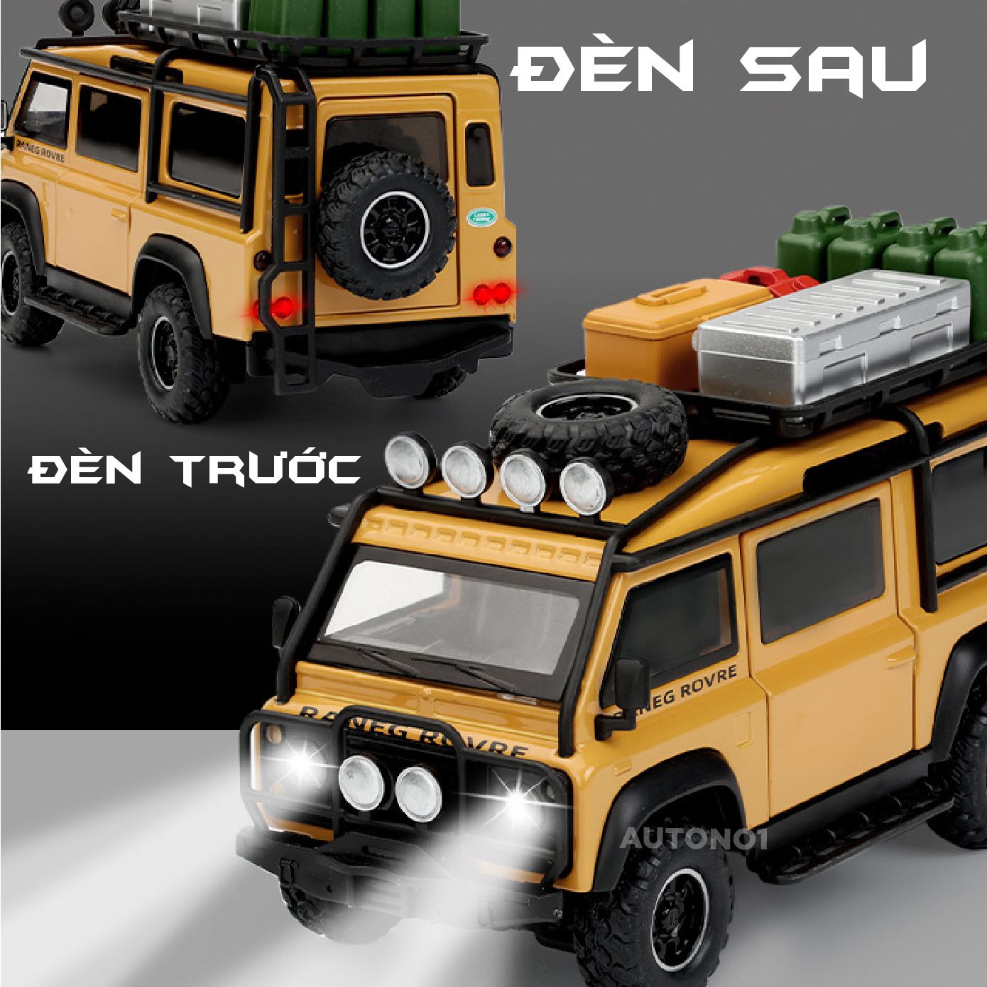 Mô hình xe Land Rover Defender Van Concept full kính - đánh lái tỉ lệ 1:32 Alloy Model OT32011