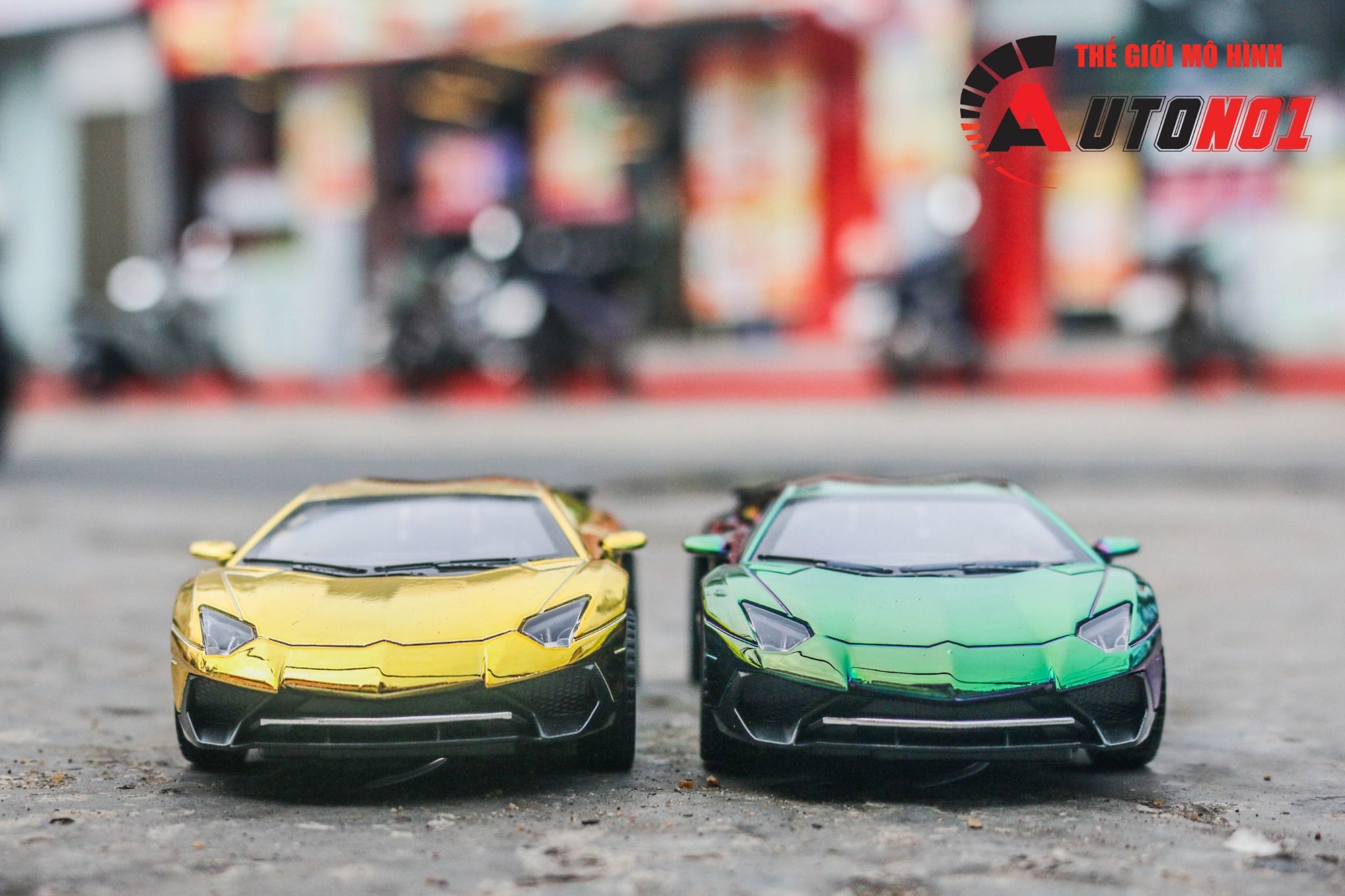 Mô hình xe Lamborghini Aventador LP700-4 phiên bản màu mạ tỉ lệ 1:32 Miniauto OT32015