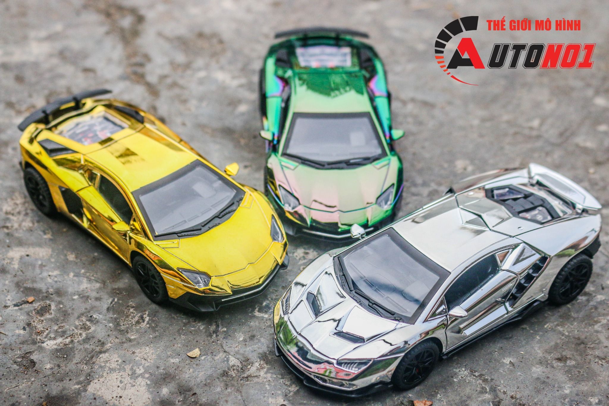 Mô hình xe Lamborghini Centenario phiên bản màu mạ tỉ lệ 1:32 Miniauto OT32017
