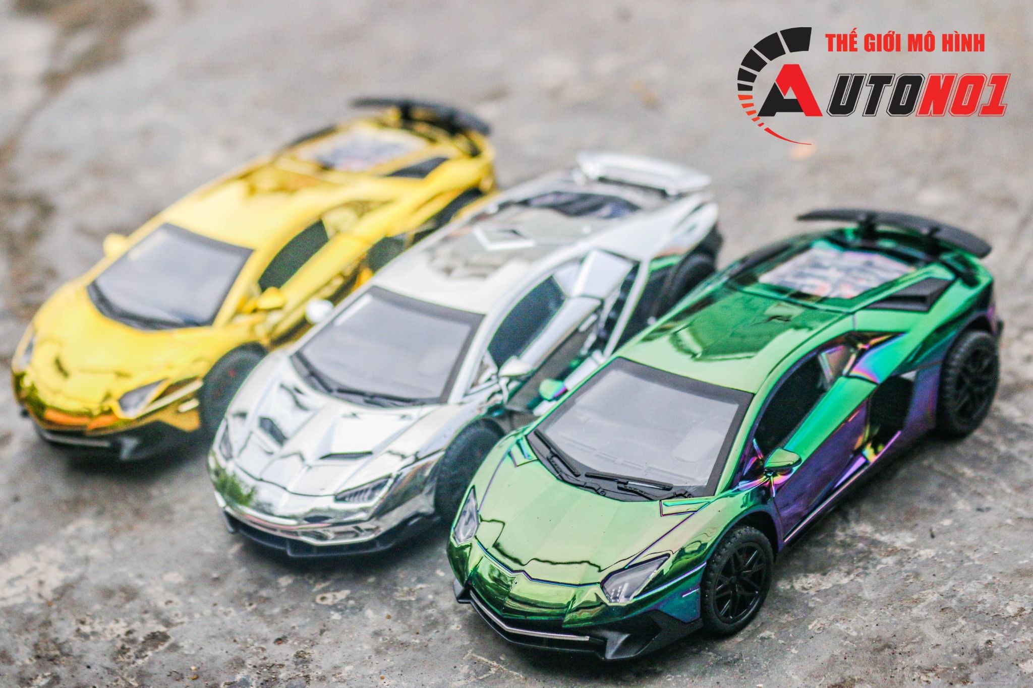 Mô hình xe Lamborghini Centenario phiên bản màu mạ tỉ lệ 1:32 Miniauto OT32017