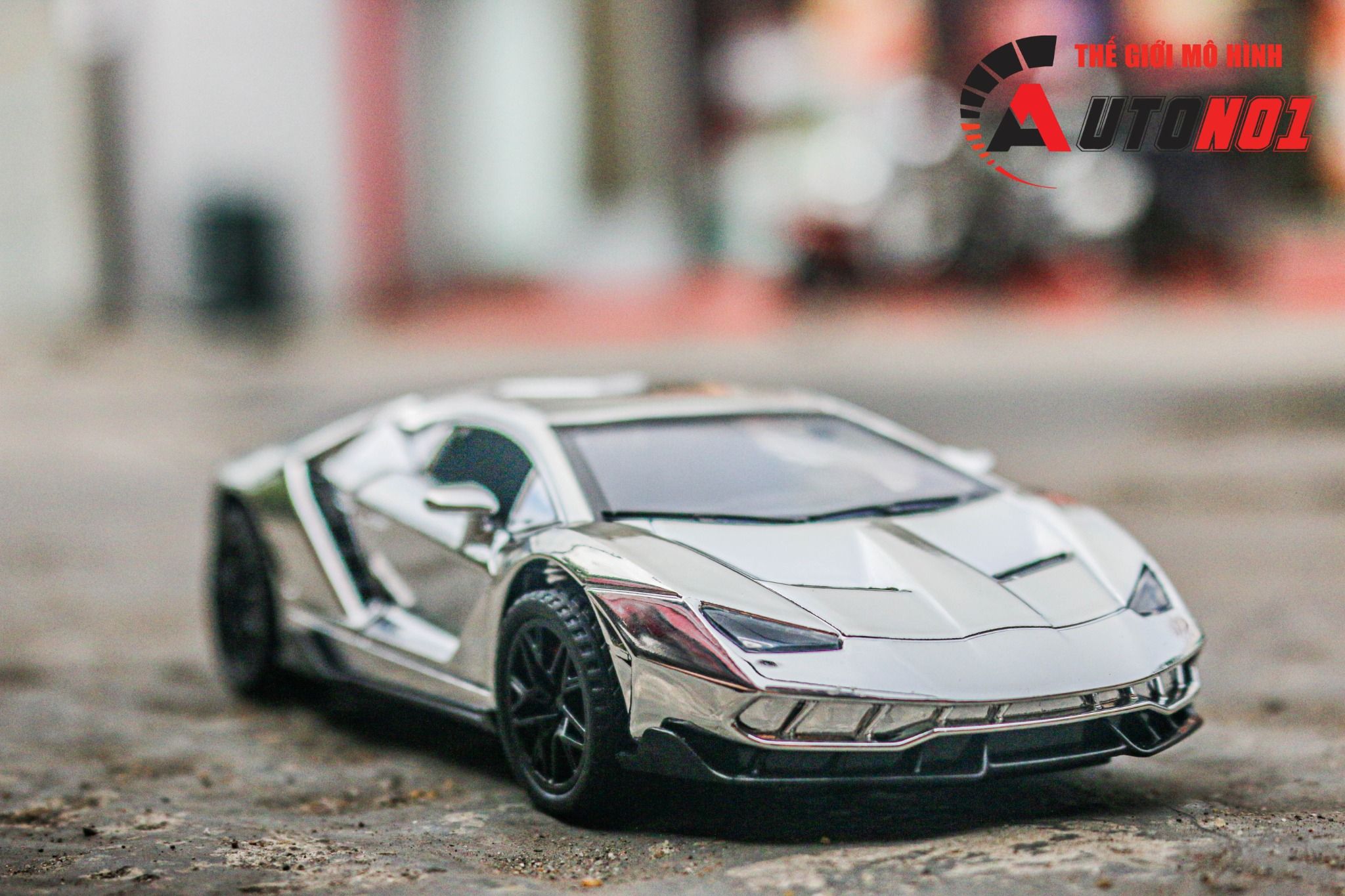 Mô hình xe Lamborghini Centenario phiên bản màu mạ tỉ lệ 1:32 Miniauto OT32017