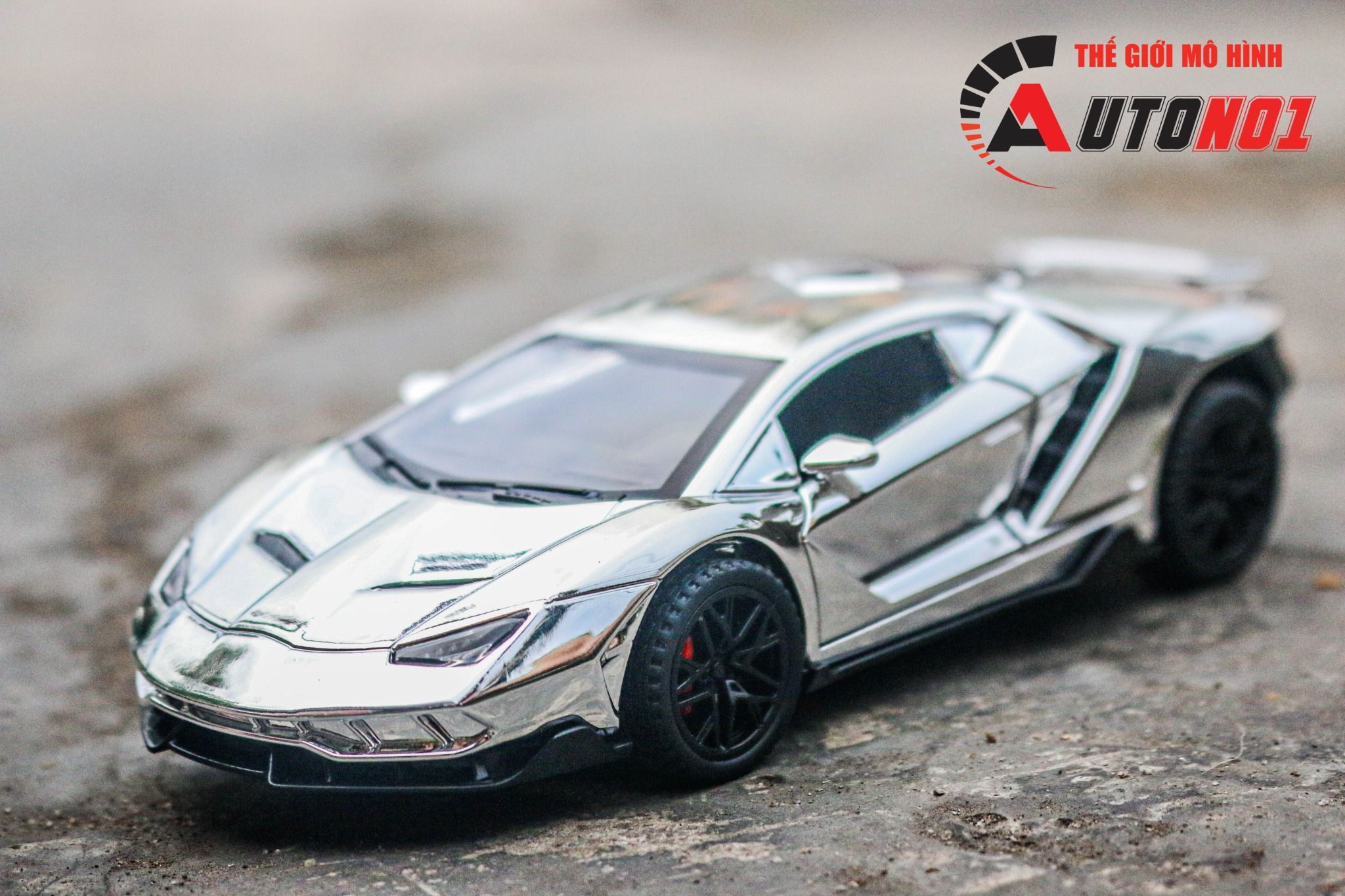 Mô hình xe Lamborghini Centenario phiên bản màu mạ tỉ lệ 1:32 Miniauto OT32017