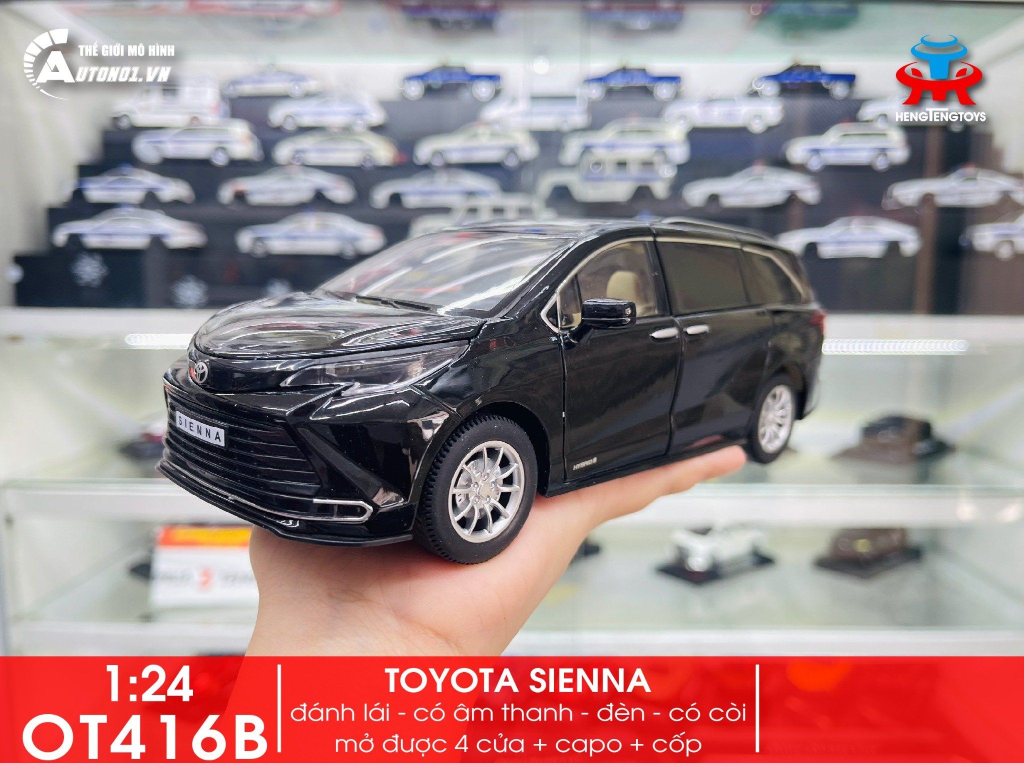 Mô hình xe Toyota Sienna Mpv 1:24 Hengteng Model OT416