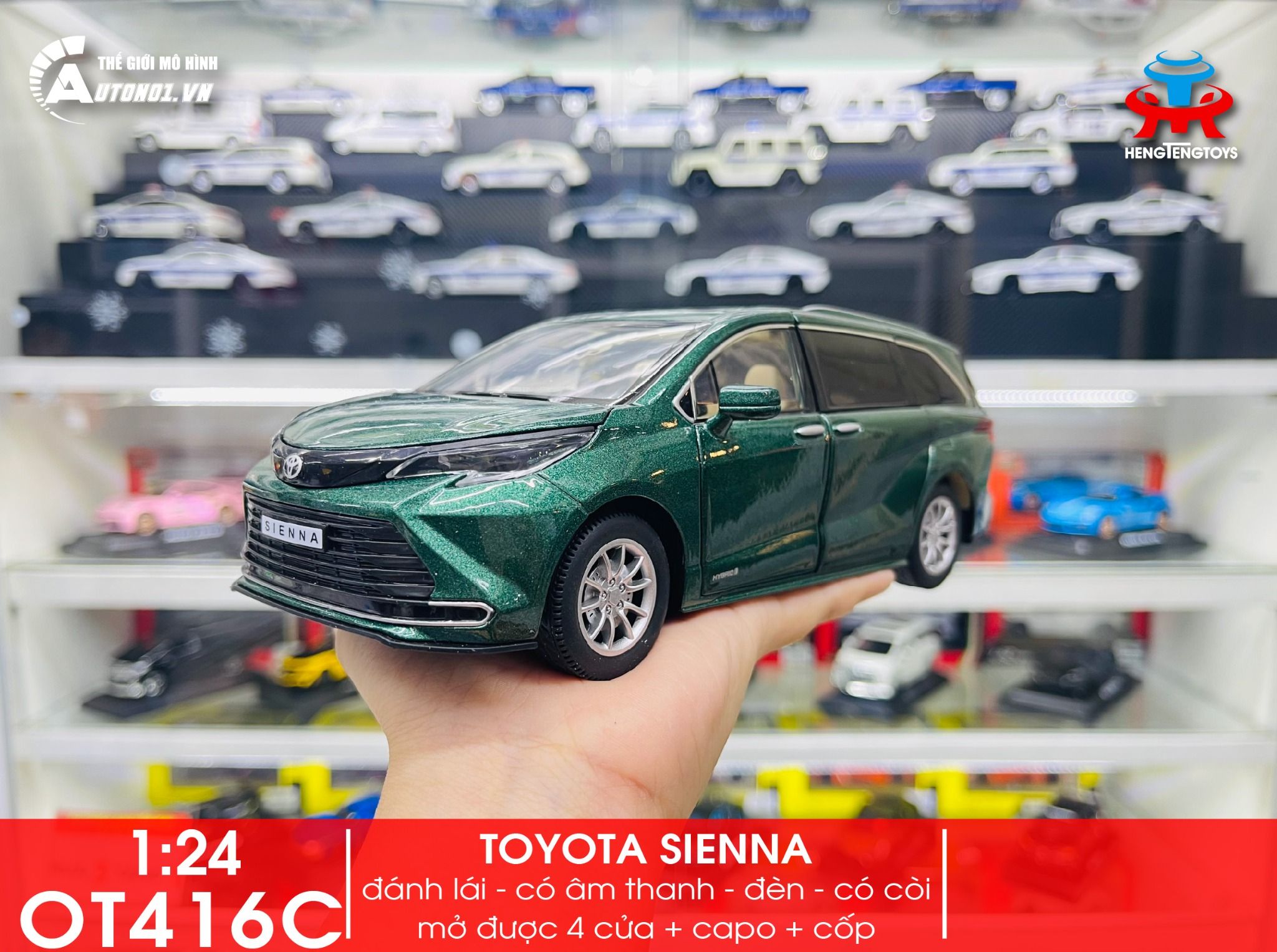 Mô hình xe Toyota Sienna Mpv 1:24 Hengteng Model OT416