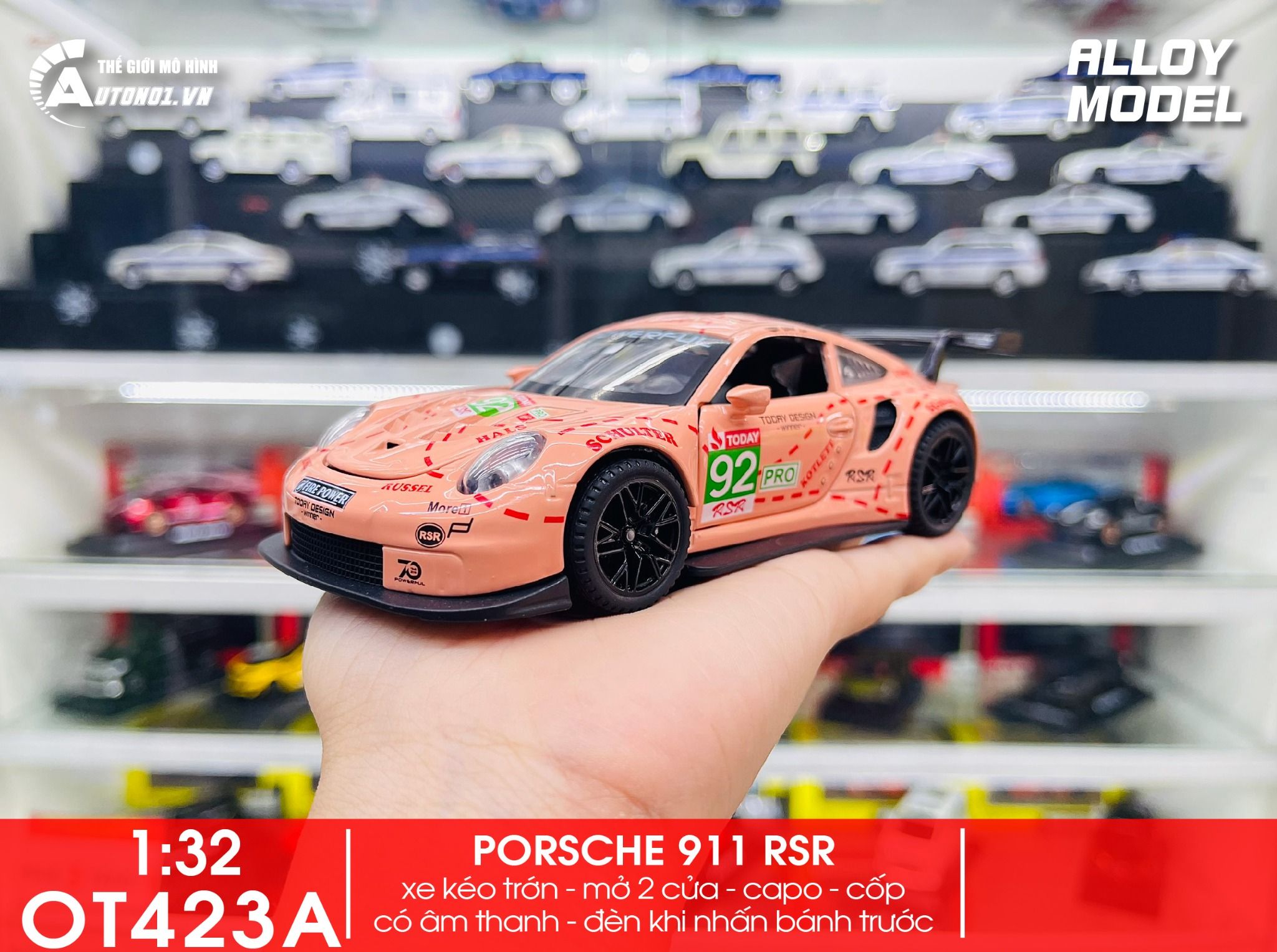 Mô hình xe Porsche 911 RSR tỉ lệ 1:32 Alloy Model OT423