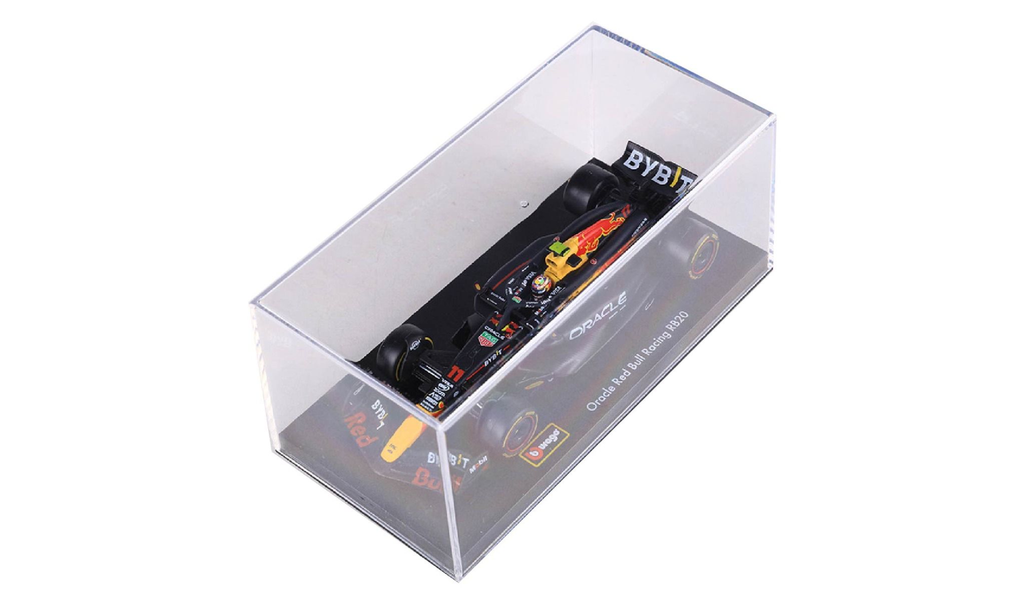 Mô hình xe đua Red Bull RB20 Formula F1 có Fig và hộp mica tỉ lệ 1:43 Bburago OT43017