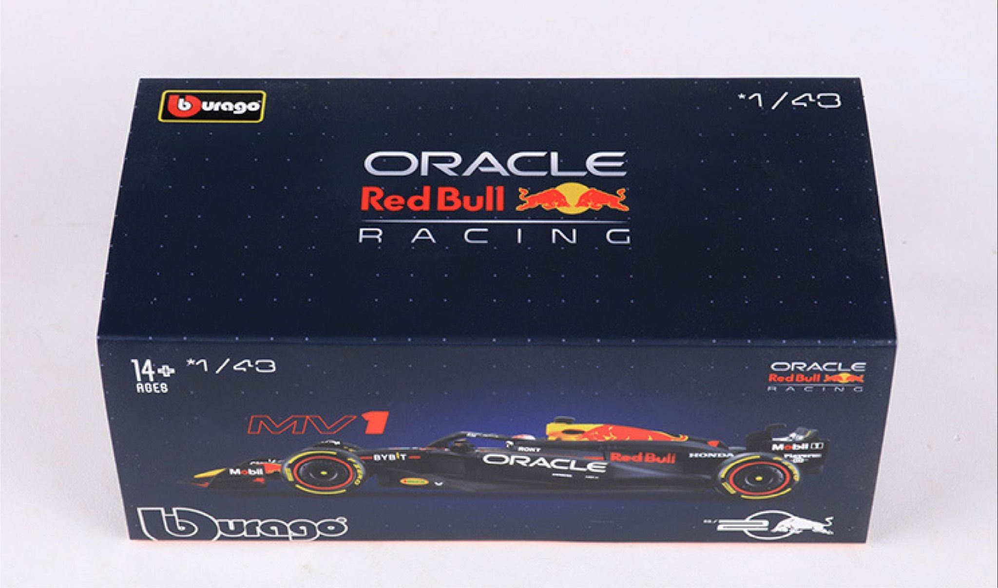 Mô hình xe đua Red Bull RB20 Formula F1 có Fig và hộp mica tỉ lệ 1:43 Bburago OT43017