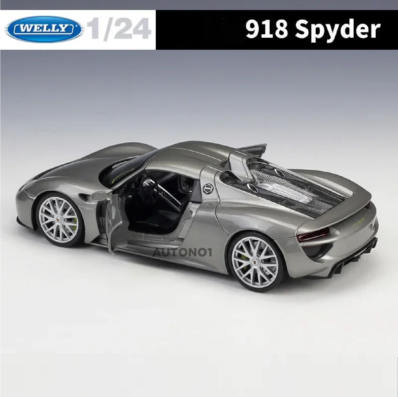 Mô hình xe Porsche 918 Spyder mở được 2 cửa 1:24 Welly OT558
