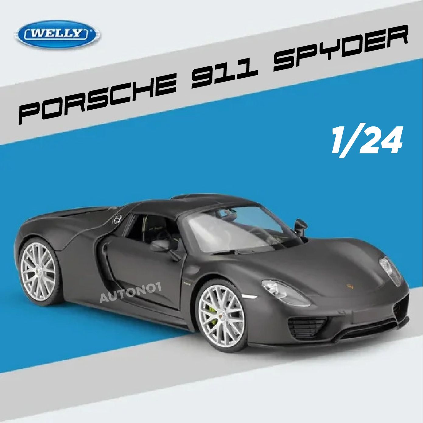 Mô hình xe Porsche 918 Spyder mở được 2 cửa 1:24 Welly OT558