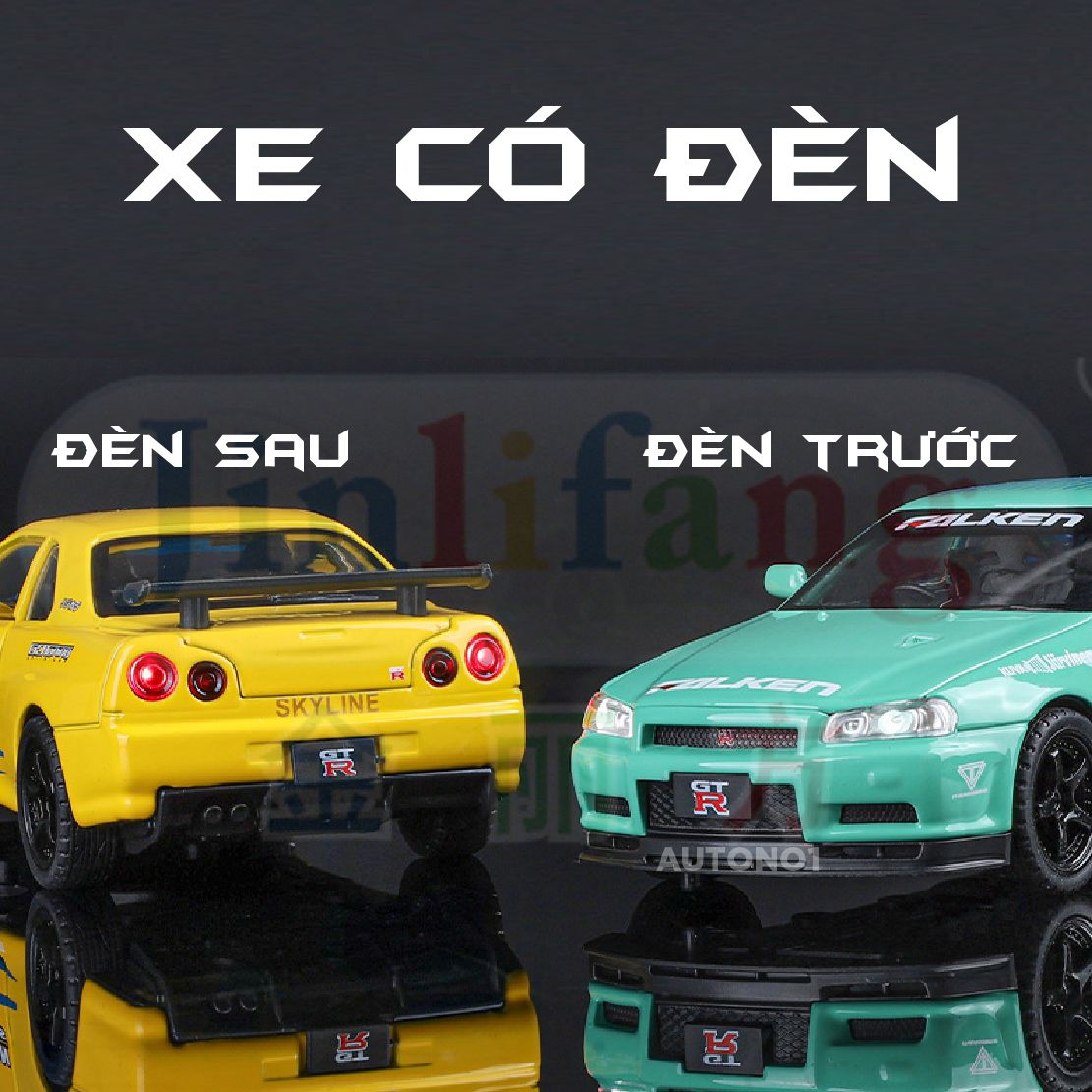 Mô hình xe Nissan GT-R R34 phiên bản racing full open tỉ lệ 1:32 JinliFang OT589