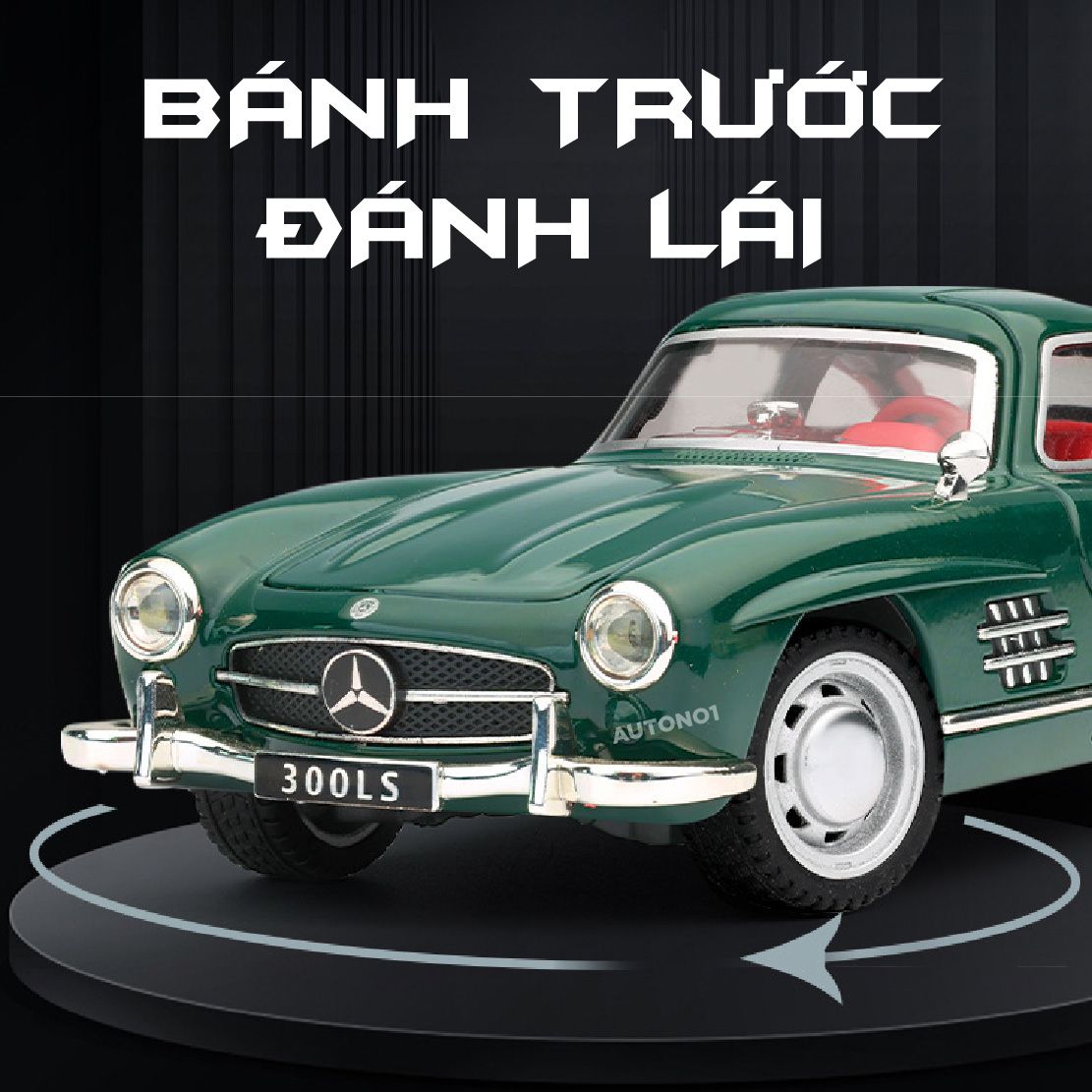 Mô hình xe Mercedes-Benz 300SL full open - có đèn - âm thanh tỉ lệ 1:32 Alloy Model OT613