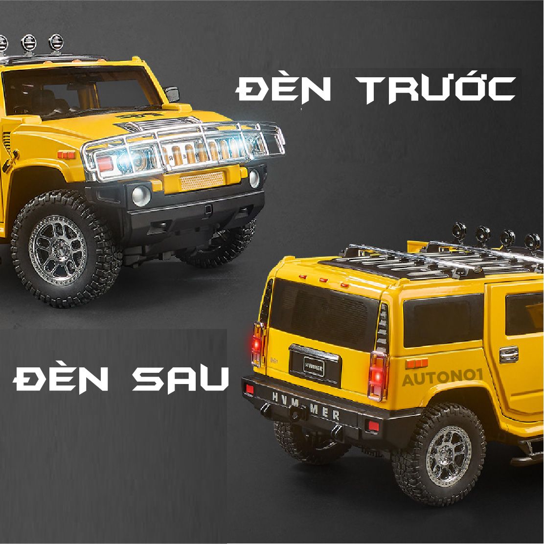 Mô hình xe Hummer H2 full open - có đèn - âm thanh tỉ lệ 1:18 OK Model OT620