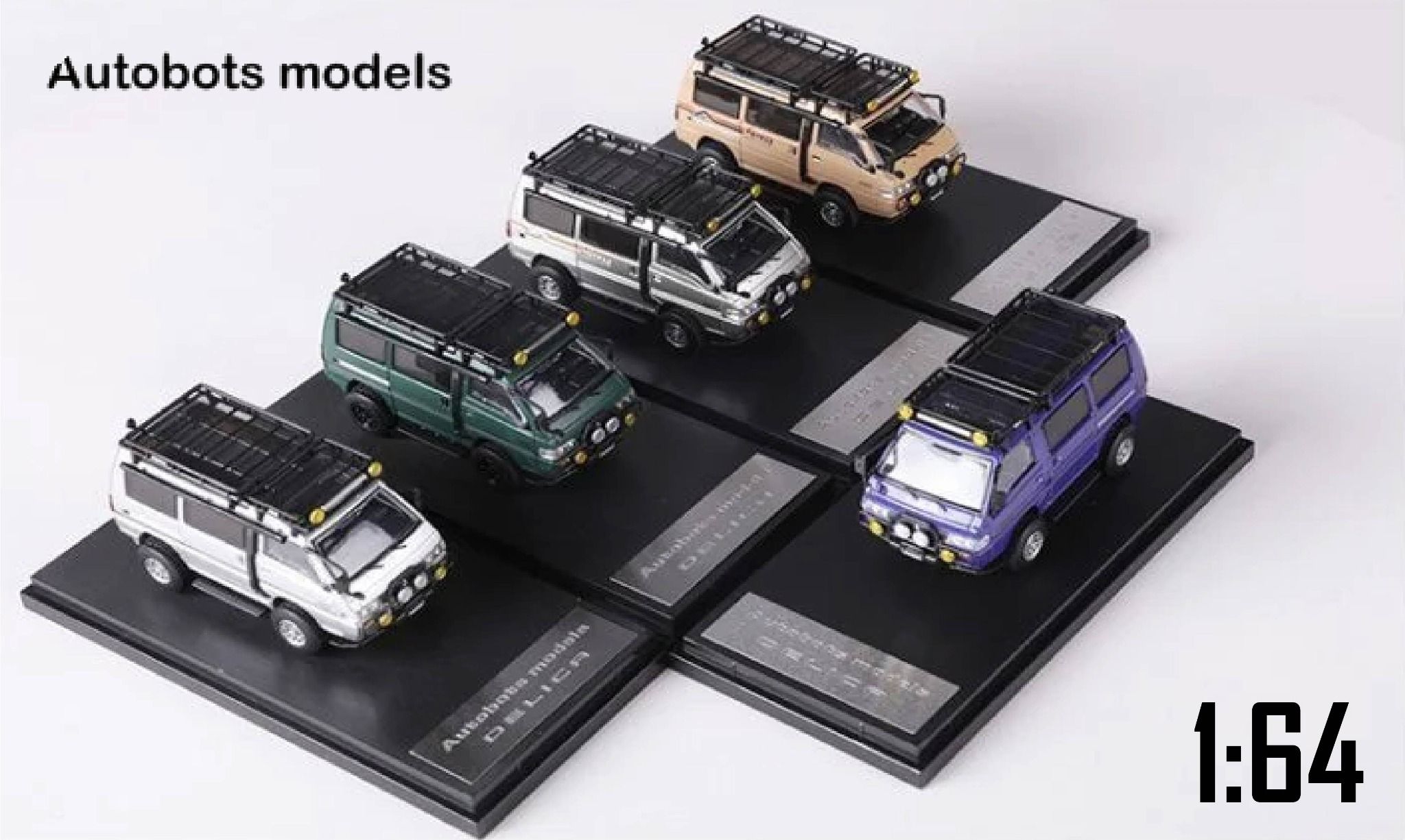Mô hình xe Mitsubishi Delica 4WD L300 có phụ kiện rời tỉ lệ 1:64 Autobots Model OT64004
