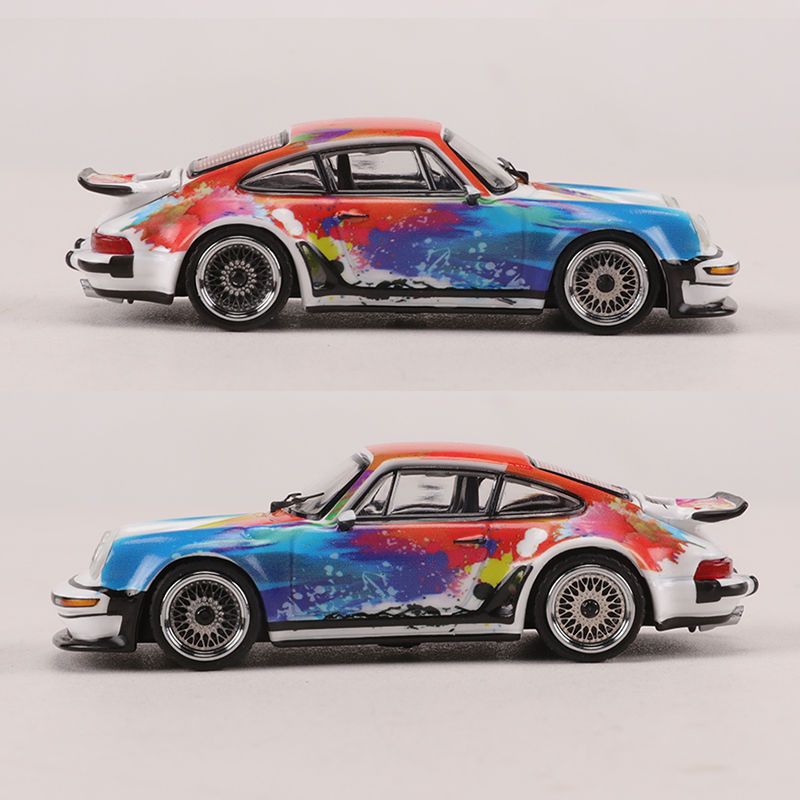 Mô hình xe Porsche Singer 930 Art Graffiti Turbo Study tỉ lệ 1:64 Rhino Model RM64-XN930-7