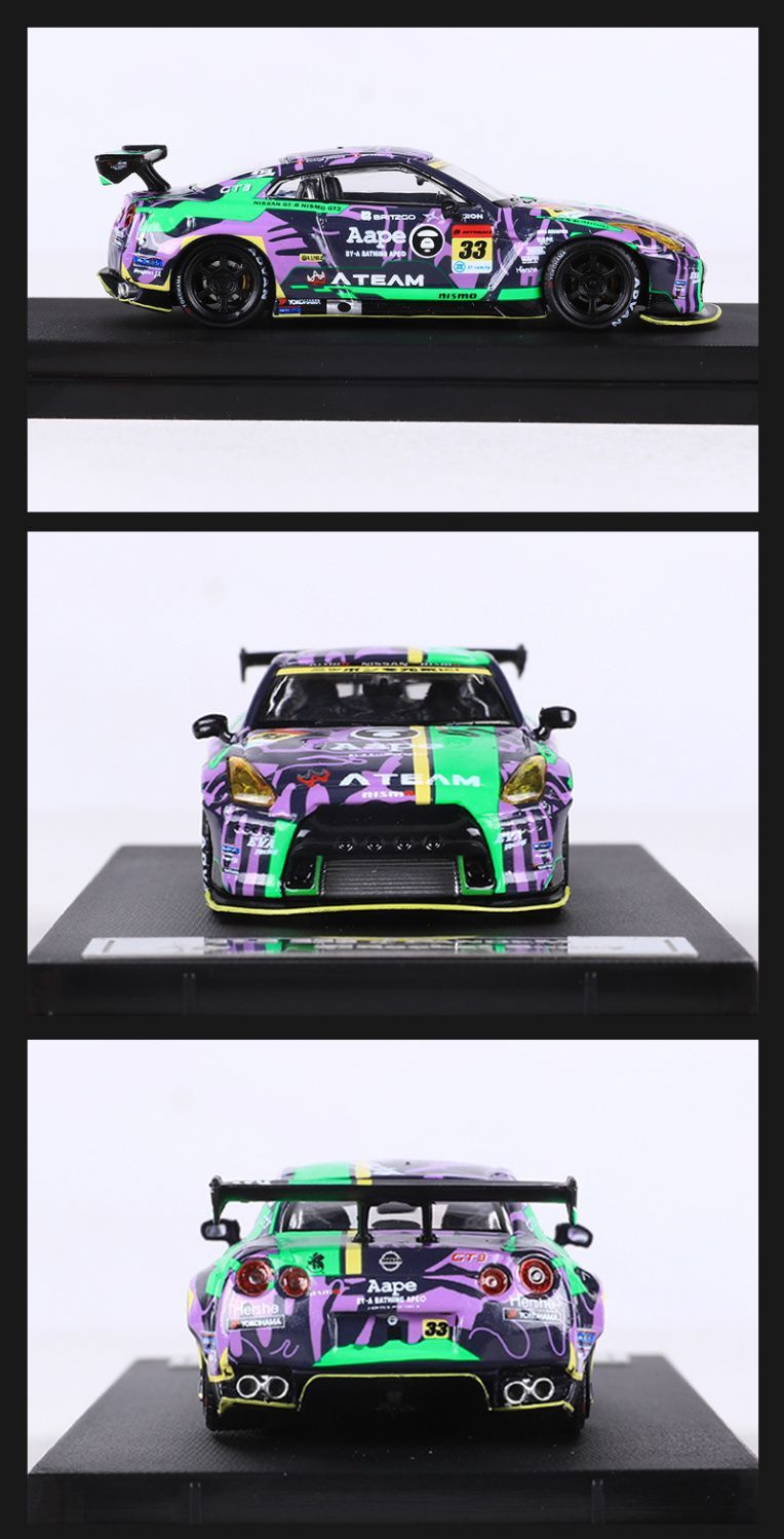 Mô hình xe Nissan Skyline GTR R35 Pandem Rocket Bunny có hộp mica tỉ lệ 1:64 Fuji Model OT64007