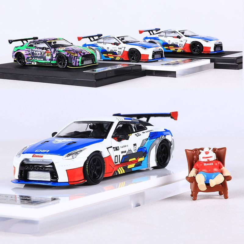 Mô hình xe Nissan Skyline GTR R35 Pandem Rocket Bunny có hộp mica tỉ lệ 1:64 Fuji Model OT64007