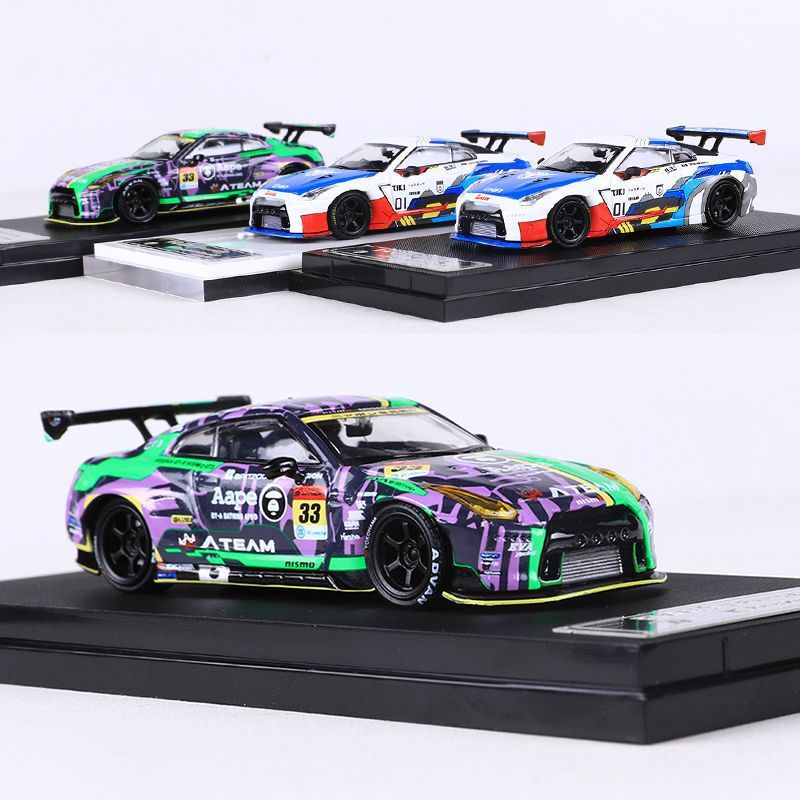 Mô hình xe Nissan Skyline GTR R35 Pandem Rocket Bunny có hộp mica tỉ lệ 1:64 Fuji Model OT64007