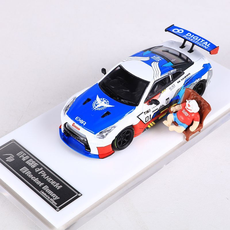 Mô hình xe Nissan Skyline GTR R35 Pandem Rocket Bunny có hộp mica tỉ lệ 1:64 Fuji Model OT64007