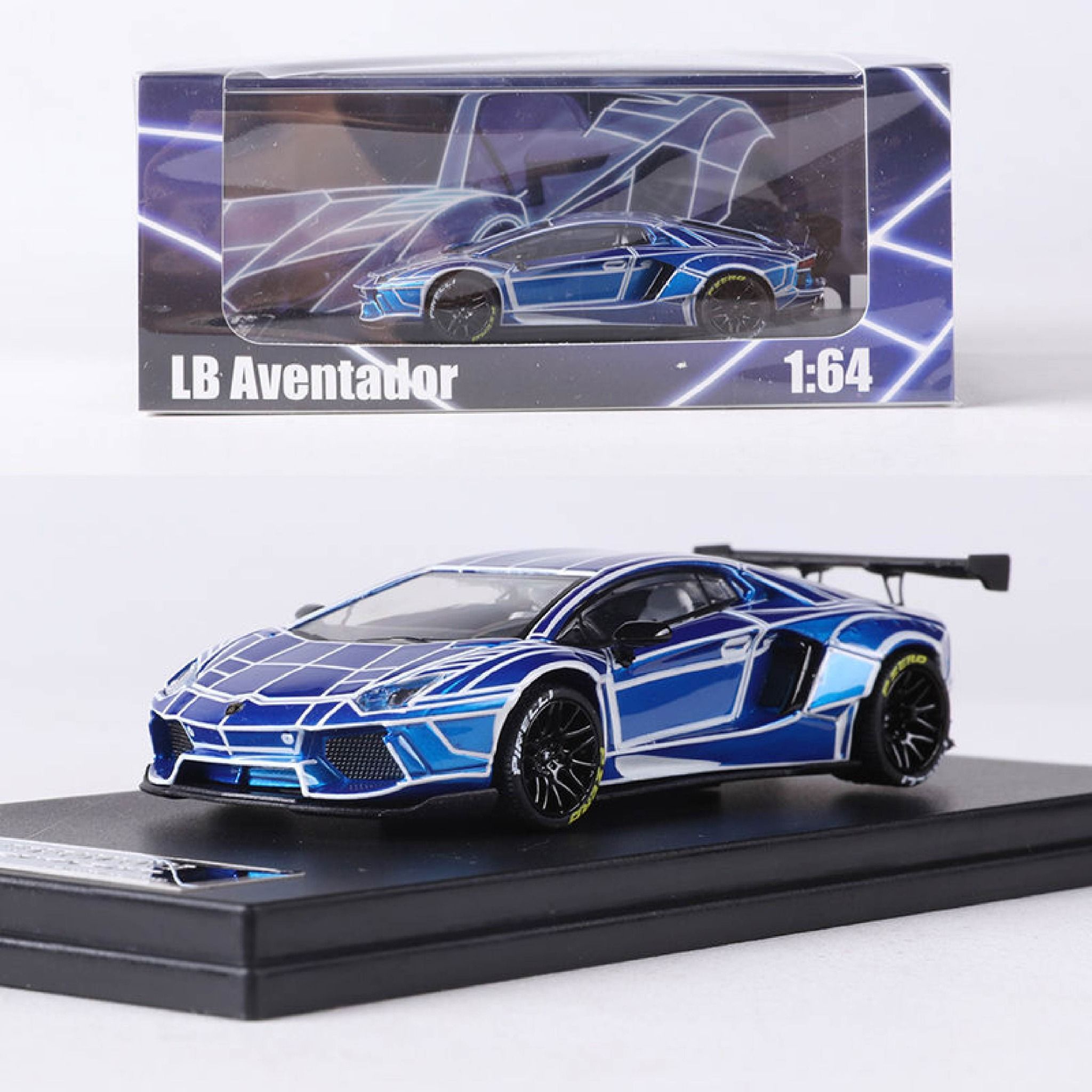 Mô hình xe Lamboghini LP700 Aventador phiên bản tiêu chuẩn tỉ lệ 1:64 có đế và hộp mica King Model OT64033