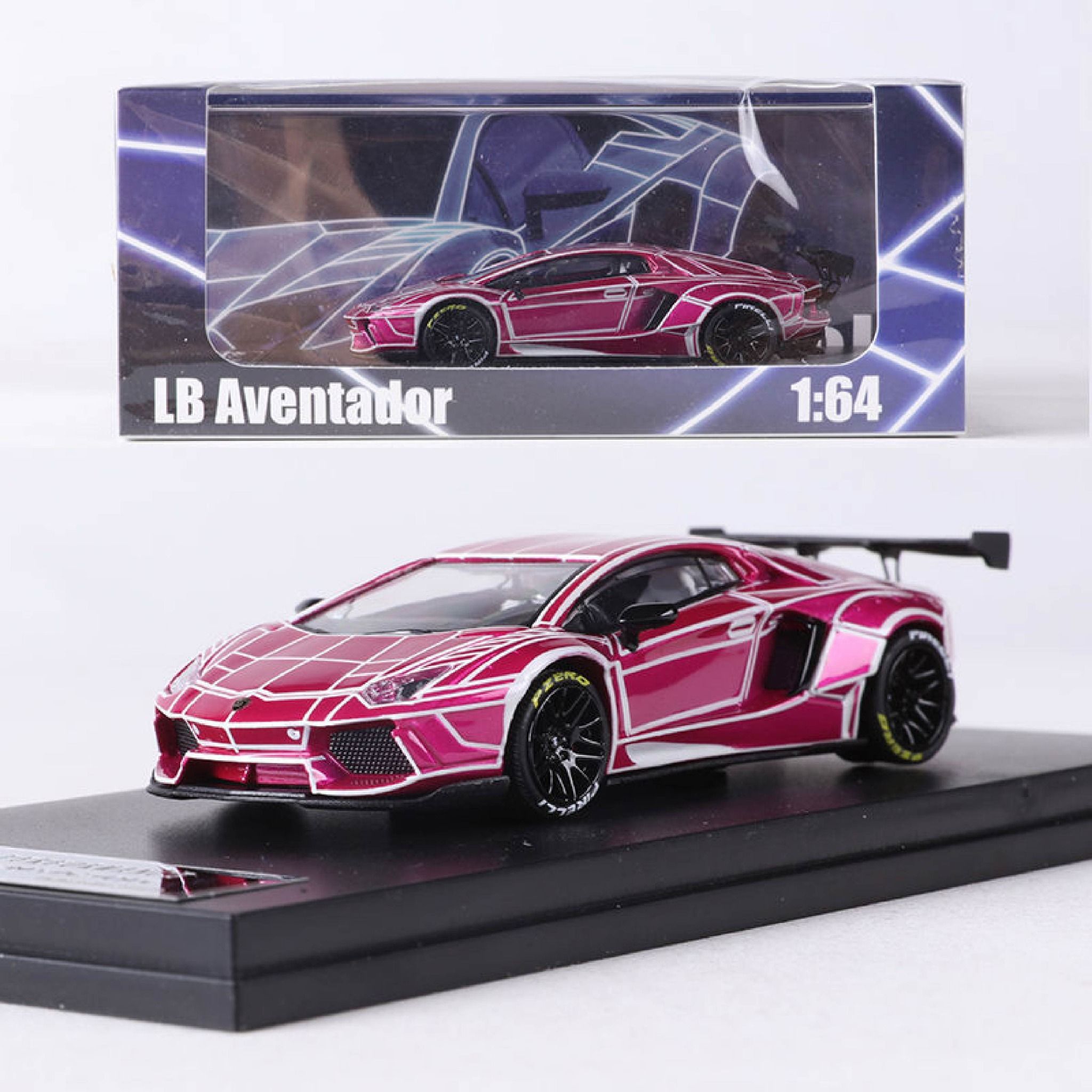 Mô hình xe Lamboghini LP700 Aventador phiên bản tiêu chuẩn tỉ lệ 1:64 có đế và hộp mica King Model OT64033
